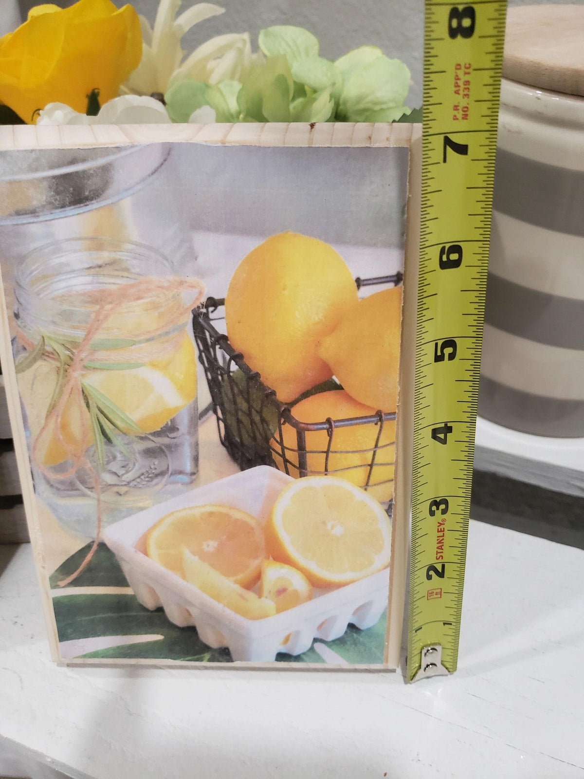 Farm House Style &quot;Lemon&#39;s&quot; Wooden Table Top &amp; Wall Décor