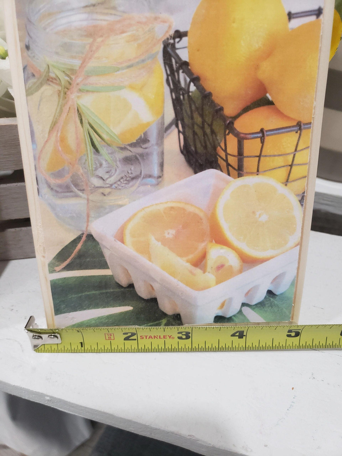 Farm House Style &quot;Lemon&#39;s&quot; Wooden Table Top &amp; Wall Décor