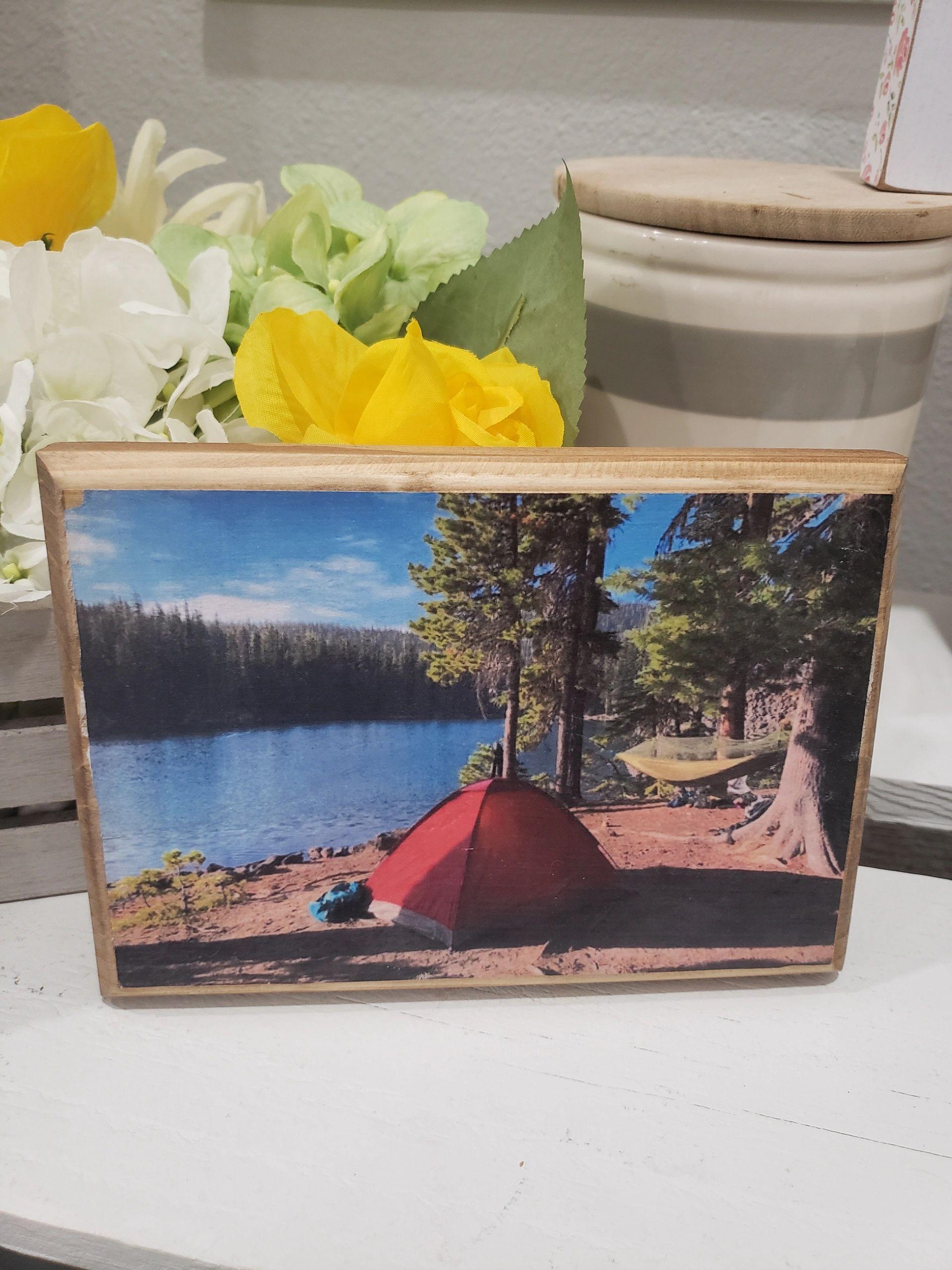 Pip Posh Original Design Camping Plaque Wall & Table Top Décor