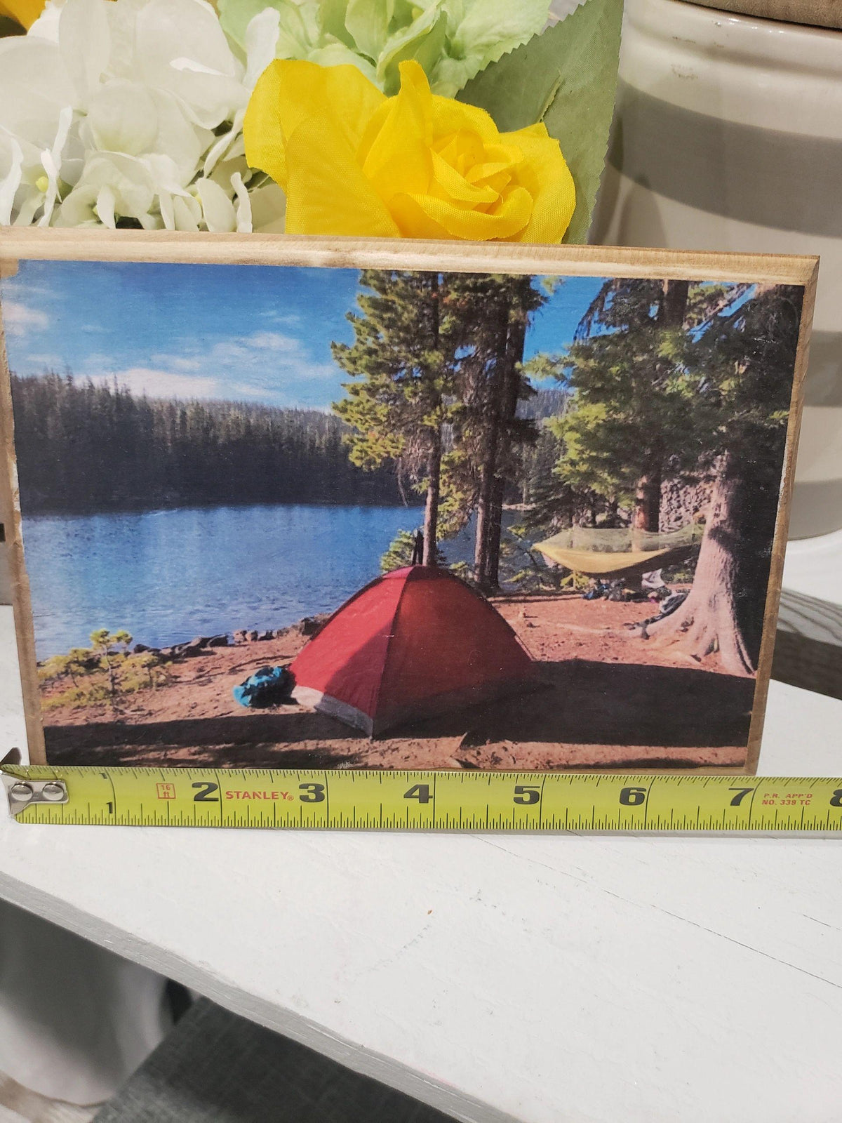 Pip Posh Original Design Camping Plaque Wall &amp; Table Top Décor