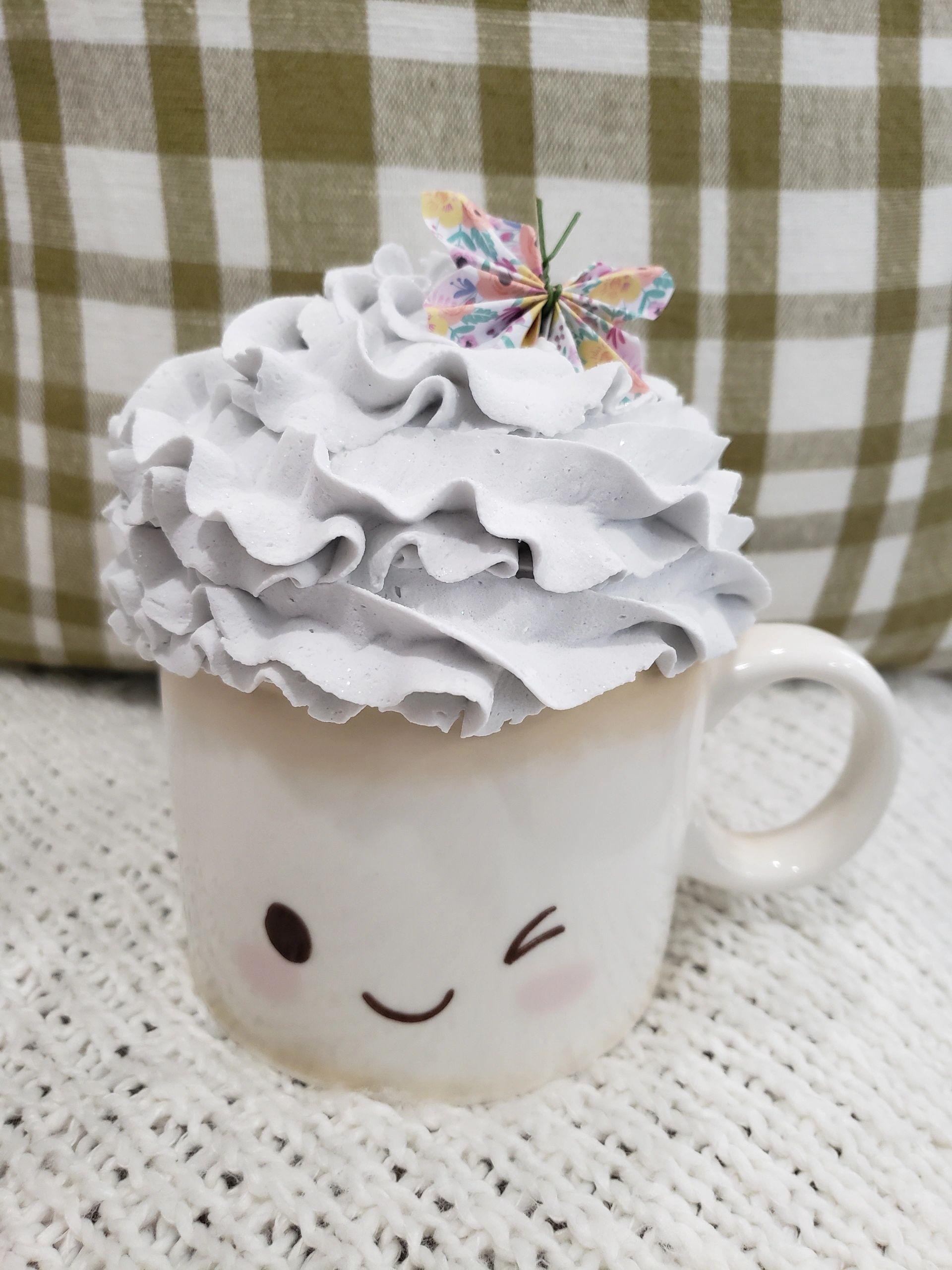 Pip Posh Design Faux Sweet Décor Marshmallow Butterfly Girl Whipped Topper & Mug Collection