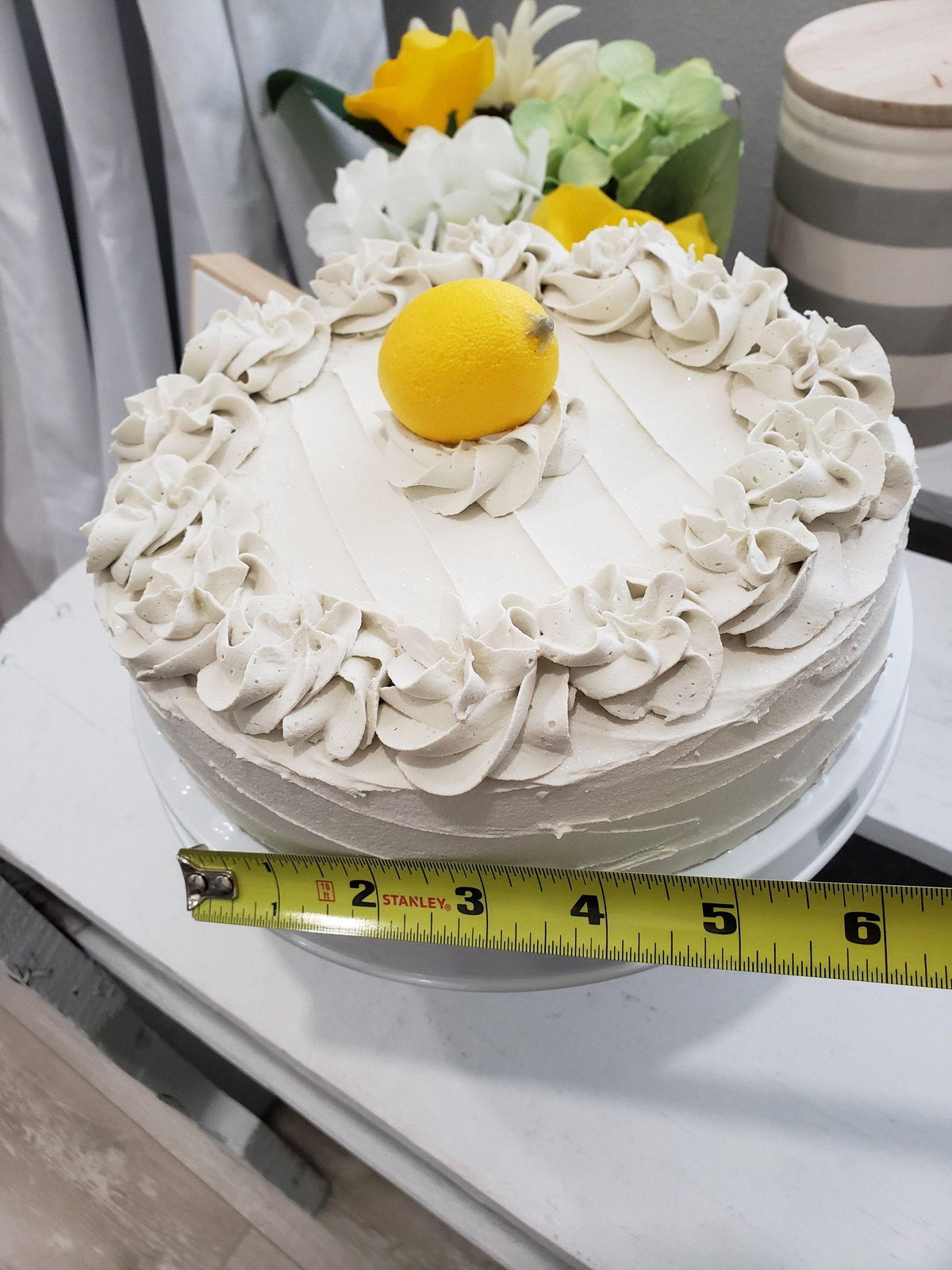 Pip Posh Design Faux Sweet Décor Ivory Lemon Cake Collection