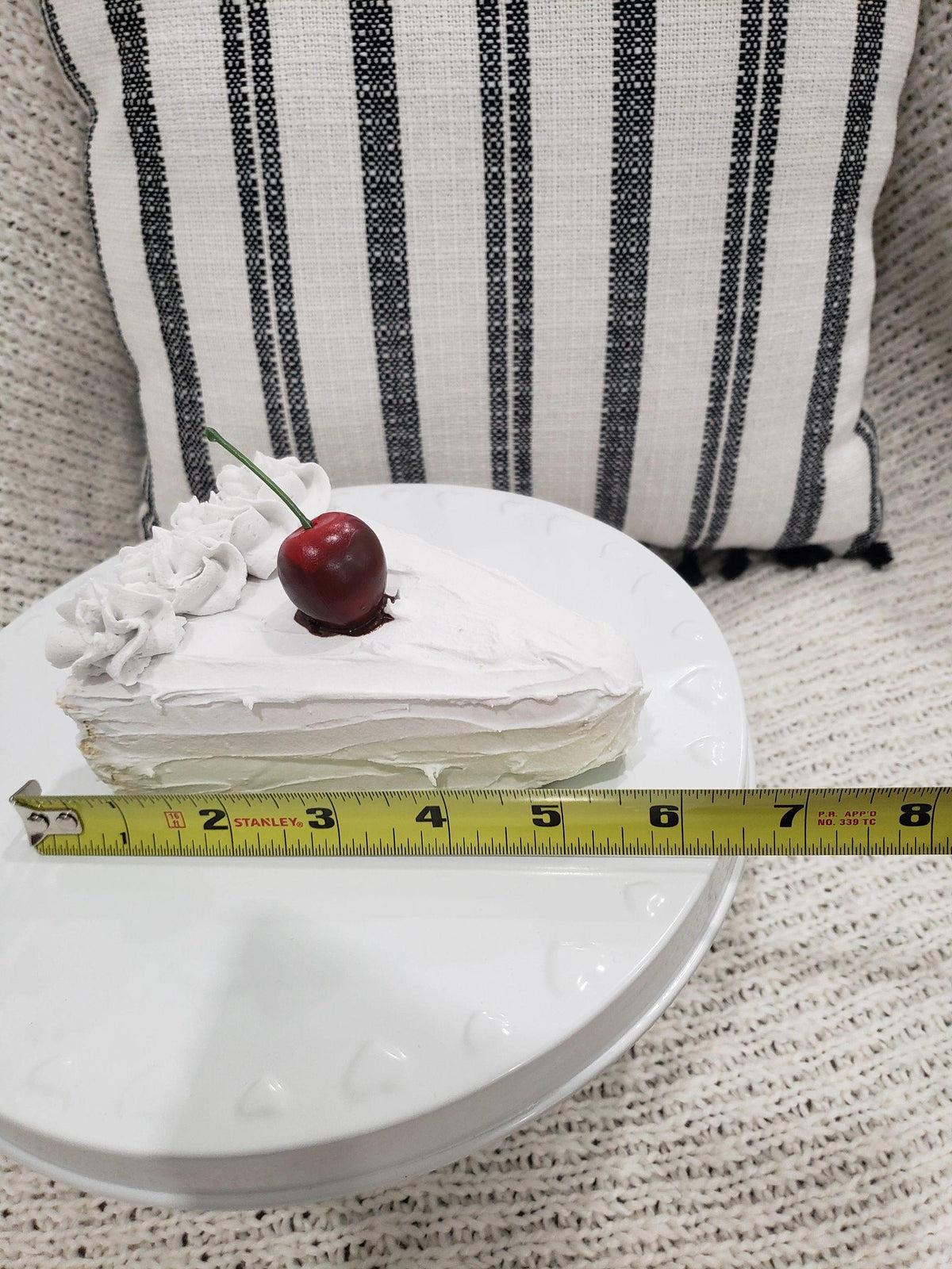 Pip Posh Design Faux Sweet Décor Vanilla Cherry Slice Cake Collection