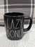 Rae Dunn "Lazy Bones" Black Mug Collection