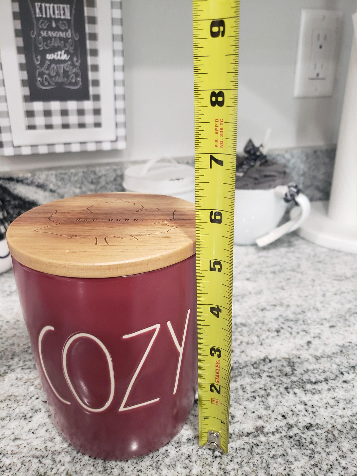 Rae Dunn &quot;Cozy&quot; Maroon Cellar Collection