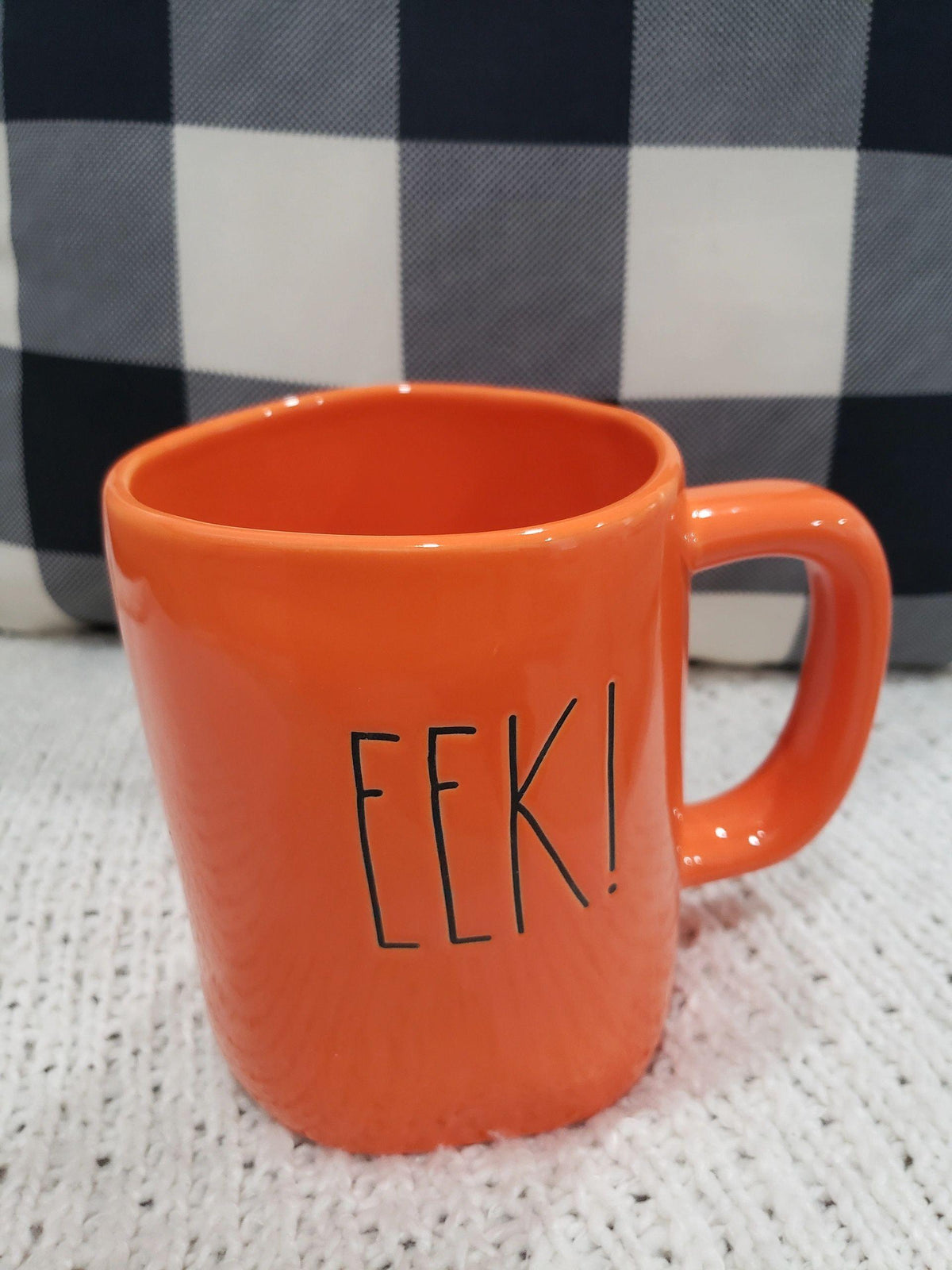 Rae Dunn &quot;EEK!&quot; Orange Mug Collection