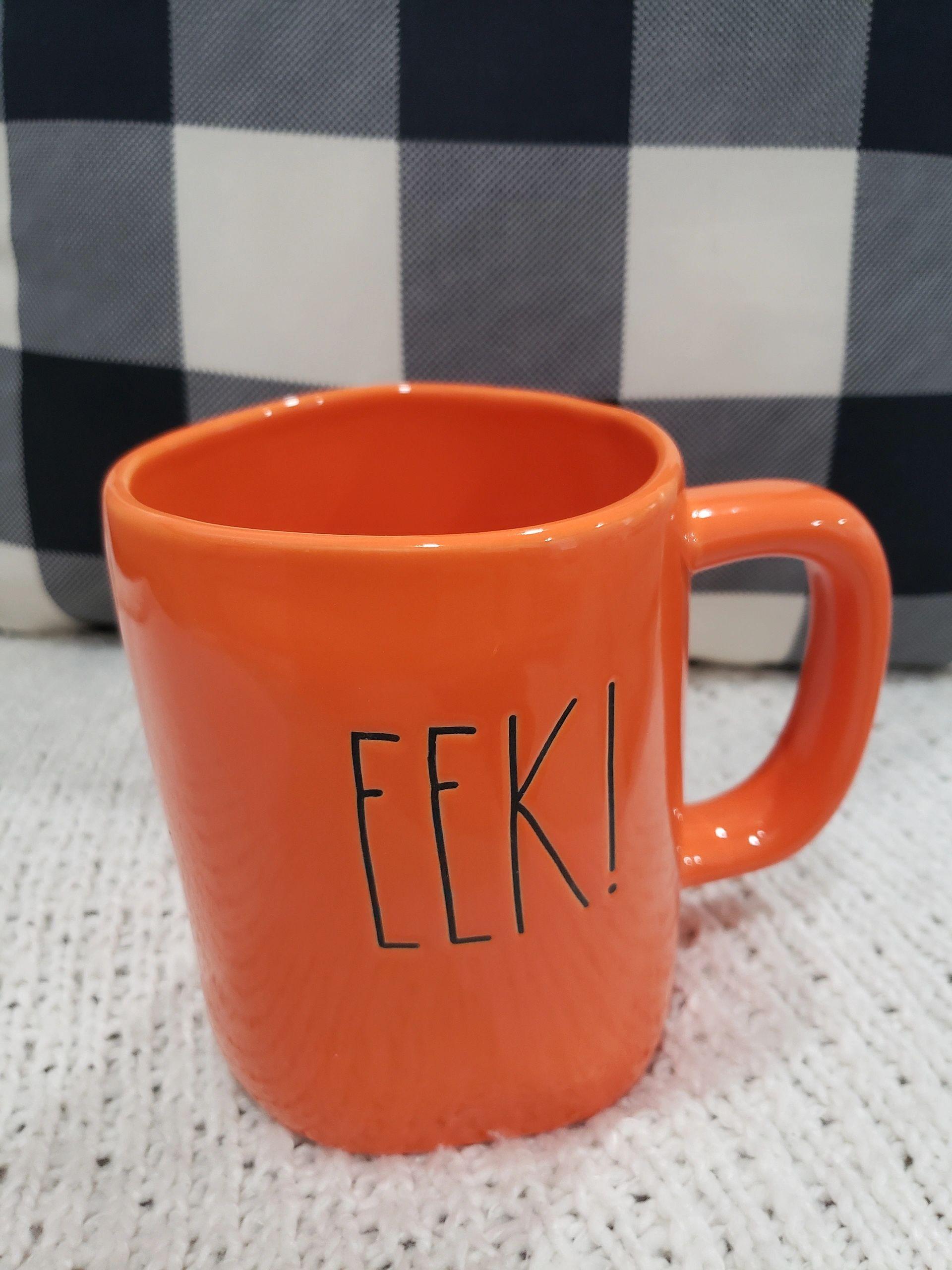 Rae Dunn "EEK!" Orange Mug Collection