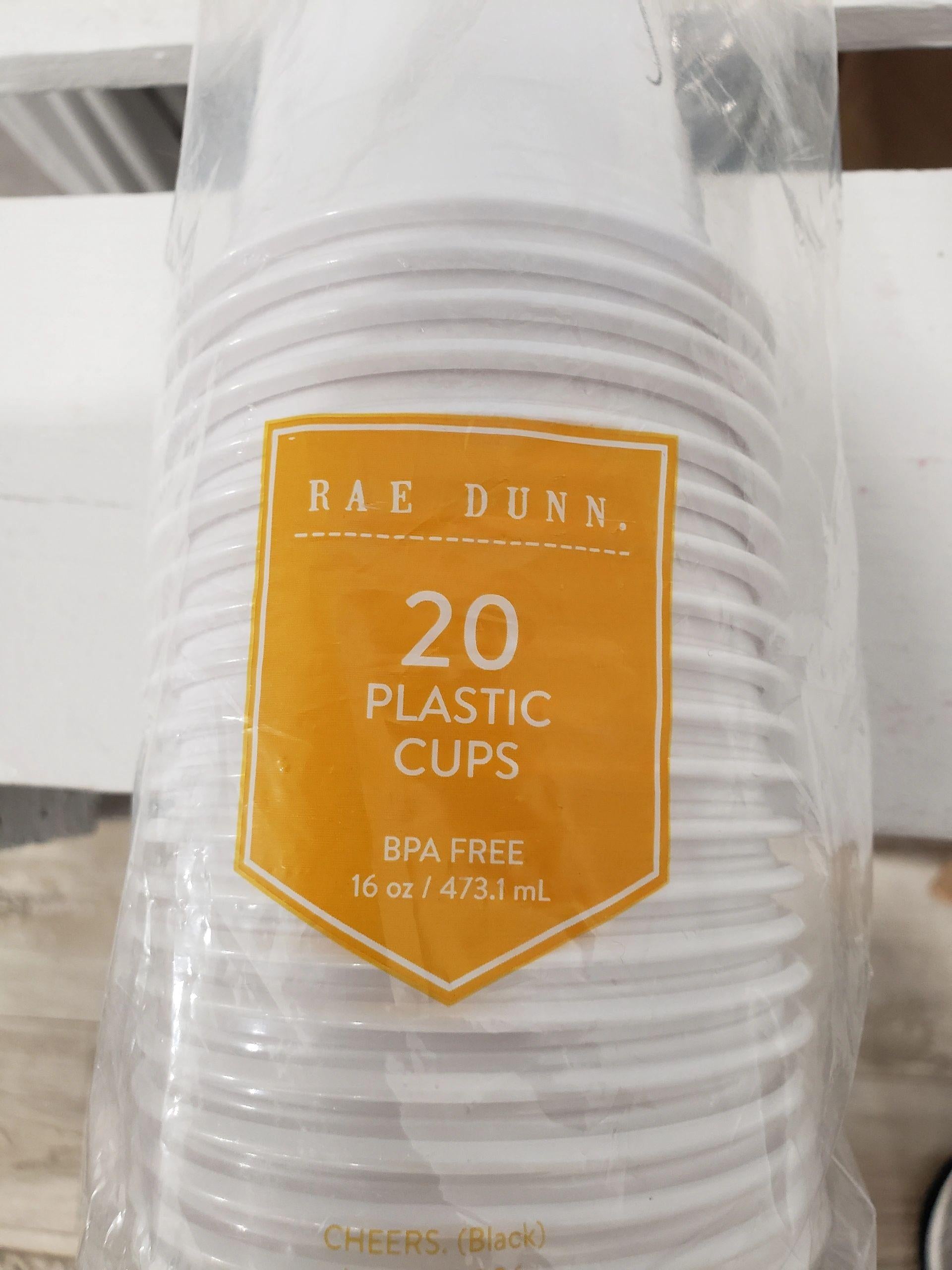 Orange Plastic 16 oz Cups - Pack of 20