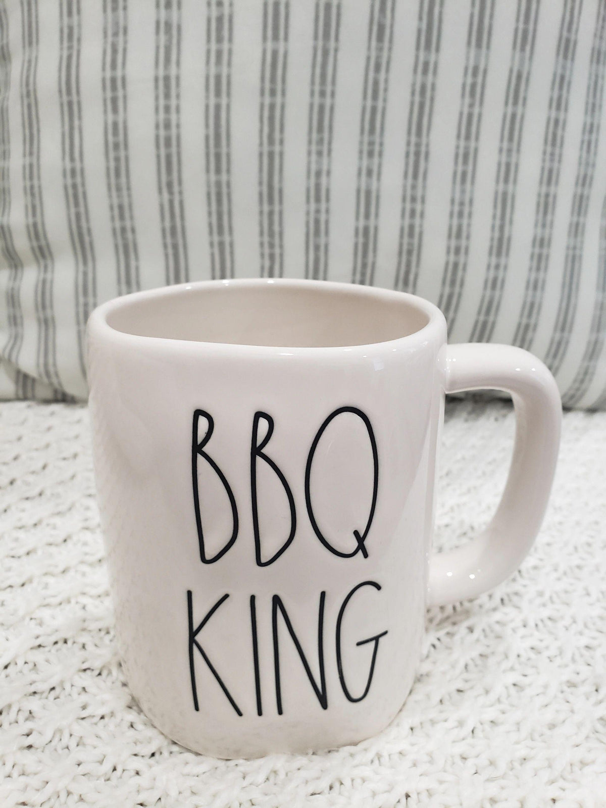 Rae Dunn &quot;BBQ King&quot; White Mug Collection