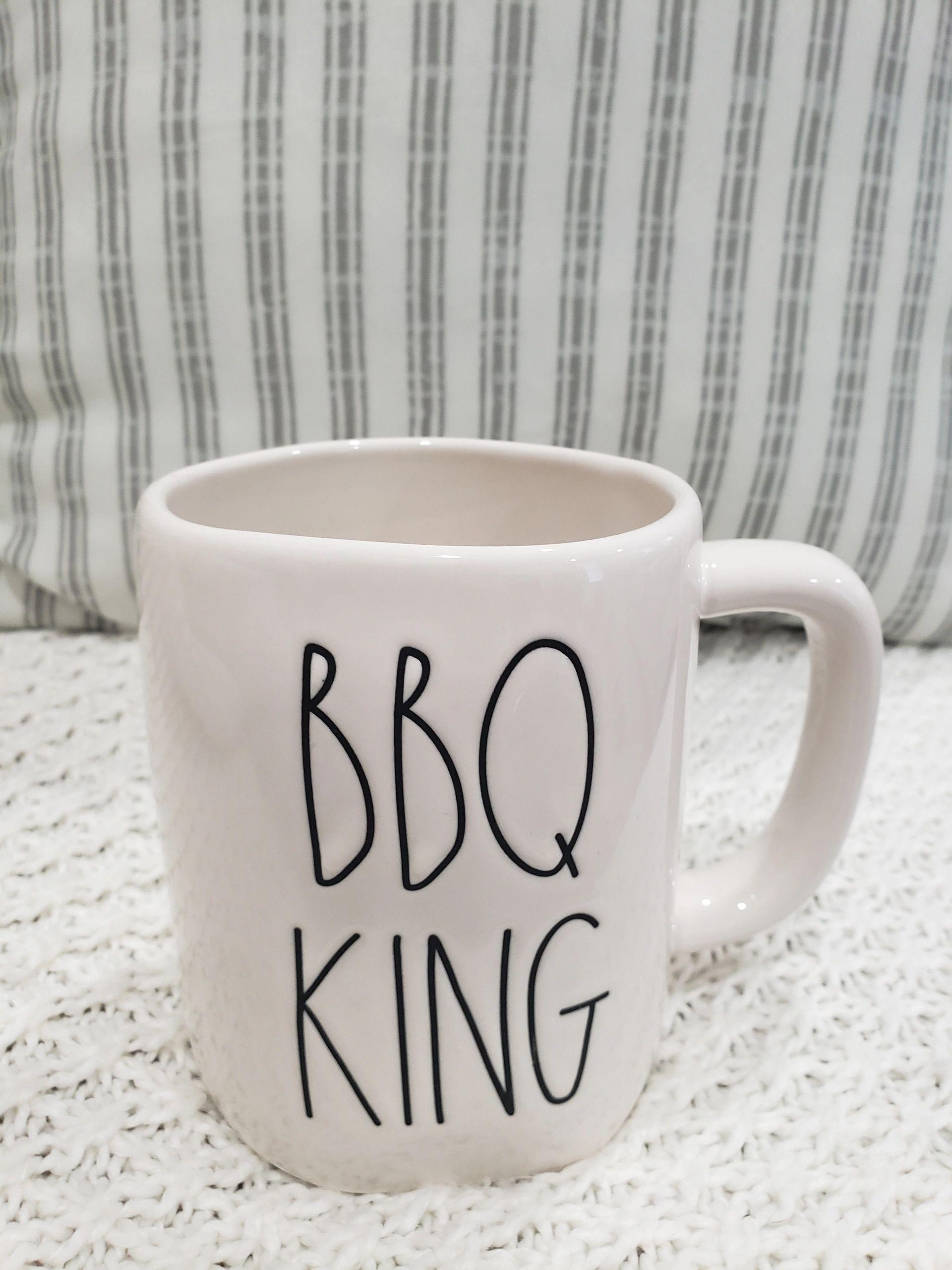 Rae Dunn "BBQ King" White Mug Collection