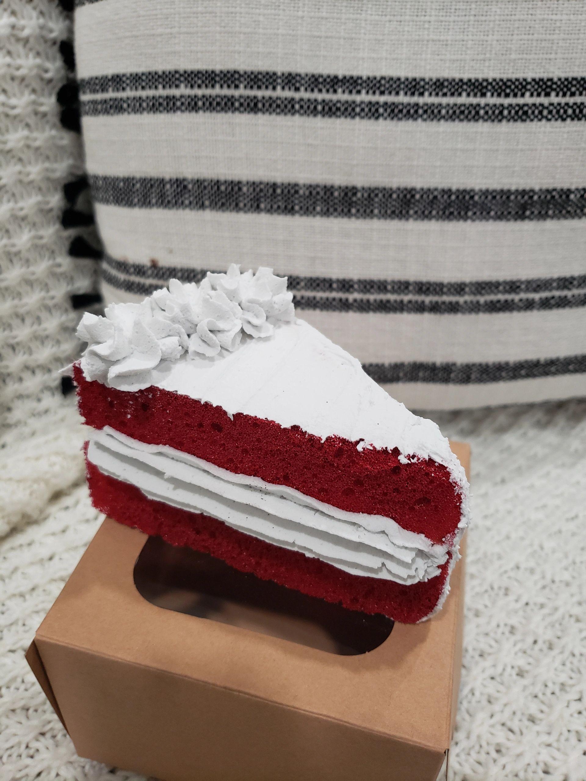 Pip Posh Design Faux Sweet Décor Red Velvet Cake Slice