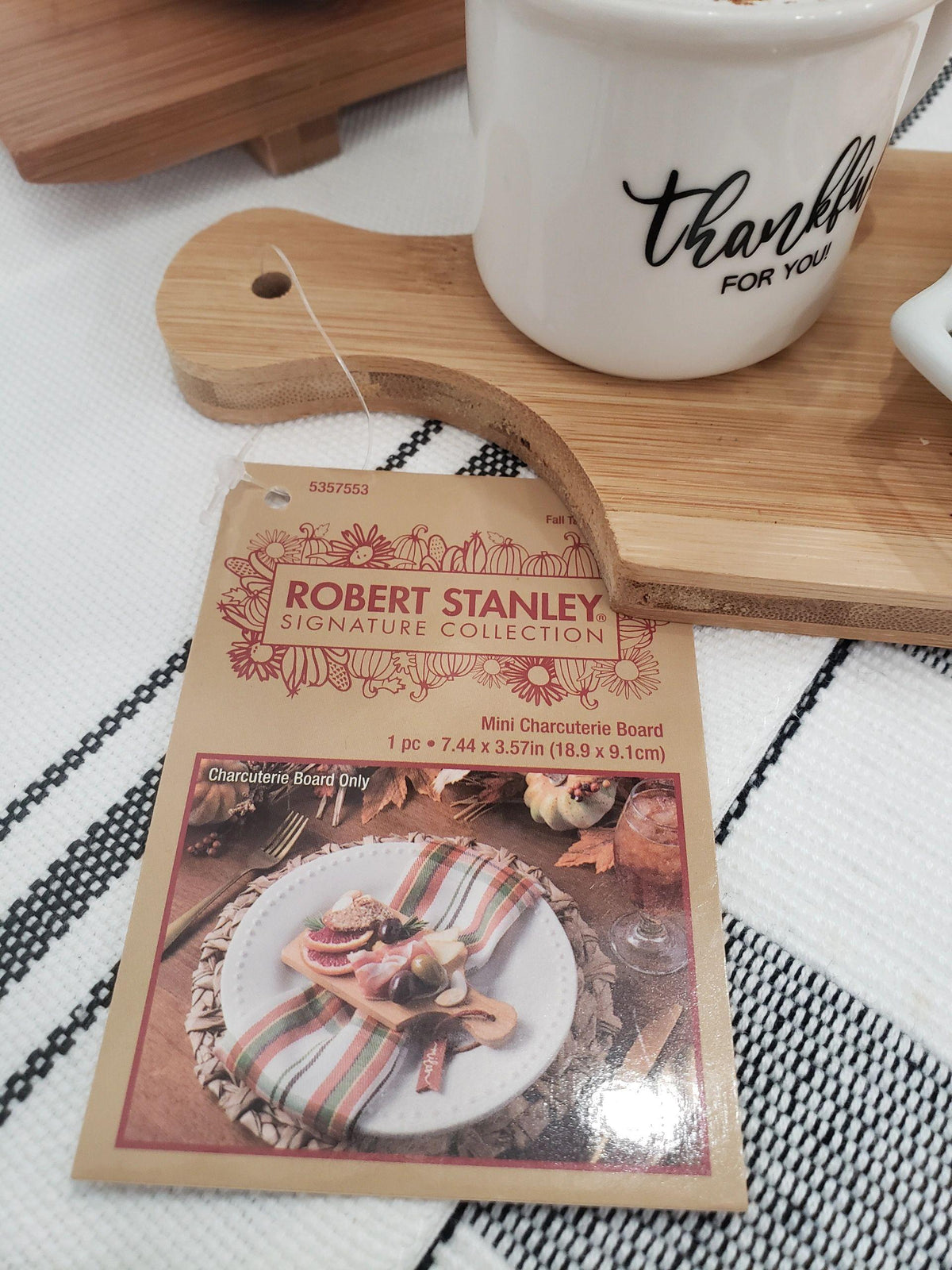 Pip Posh Design Faux Sweet Décor Mini Pumpkin Pie &amp; Mini Thankful For You Mug Bundle Set of 3