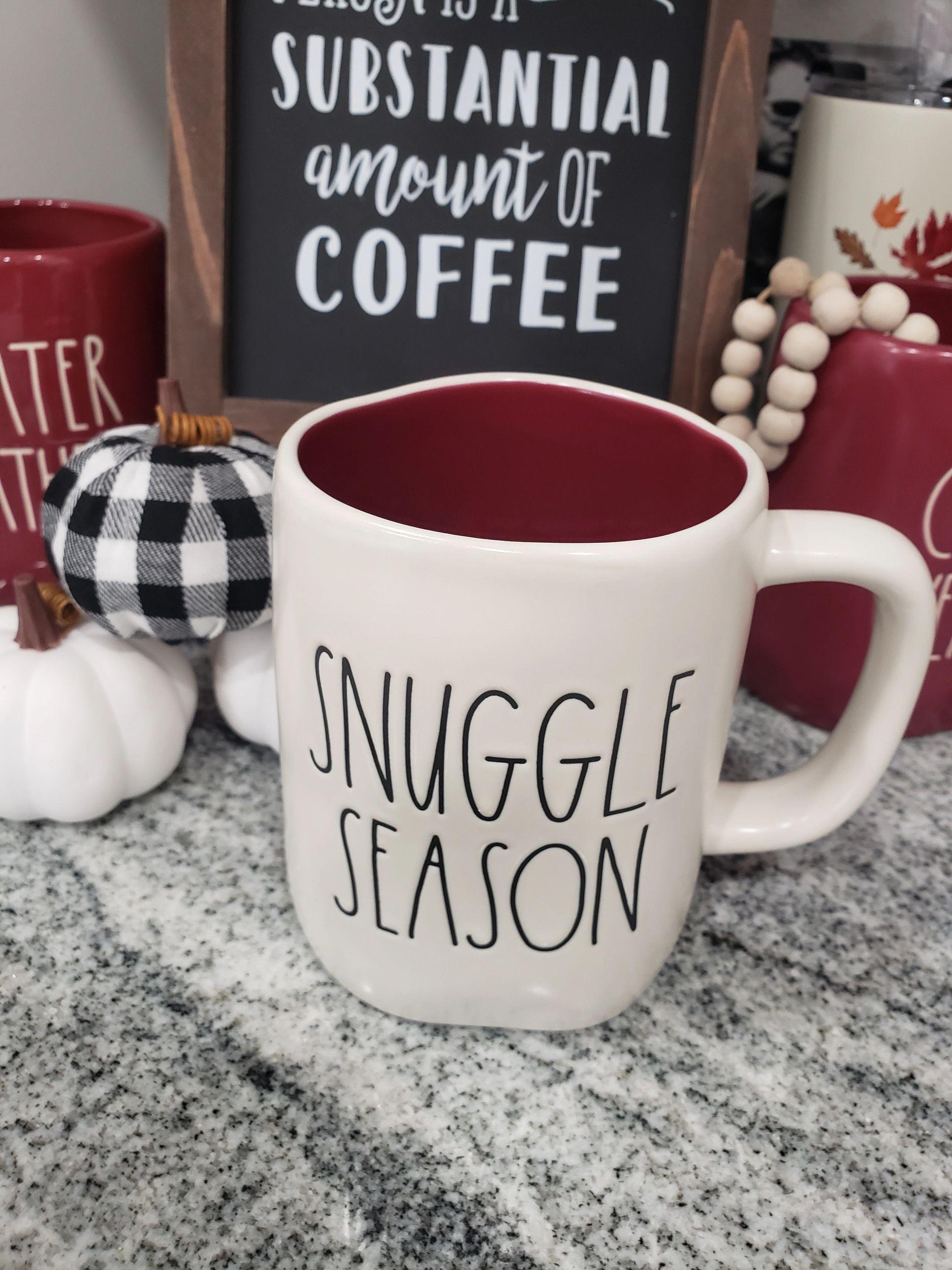 SNUGGLE SEASON Rae Dunn Mug Snuggle Season Coffee Mug Rae Dunn Rae