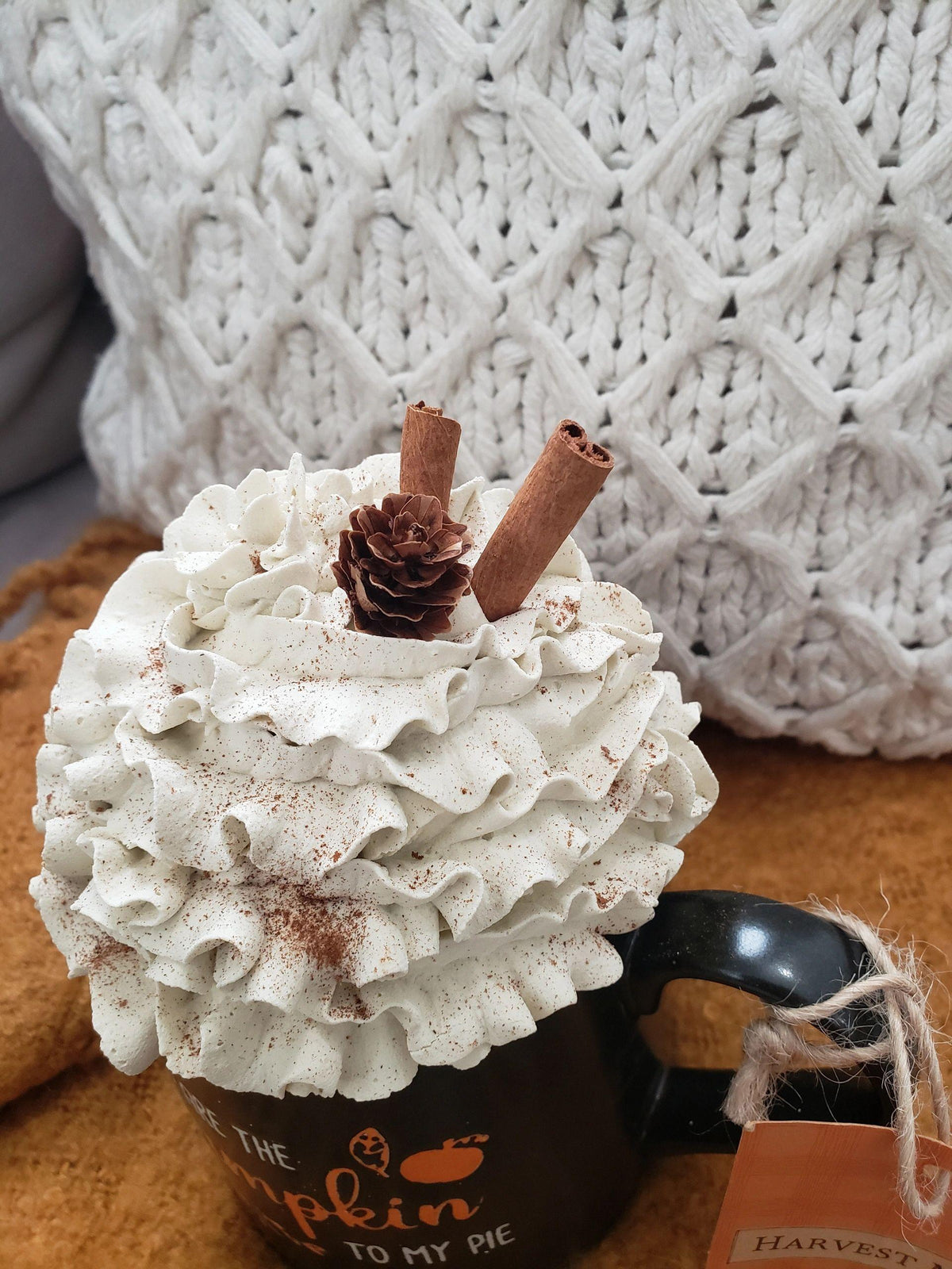 Pip Posh Design Faux Sweet Décor &quot;You Are The Pumpkin To My Pie&quot; Mug &amp; Whipped Topper