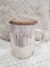 Rae Dunn "Noel" Iridescent Mug & Wooden Lid Warmer Collection