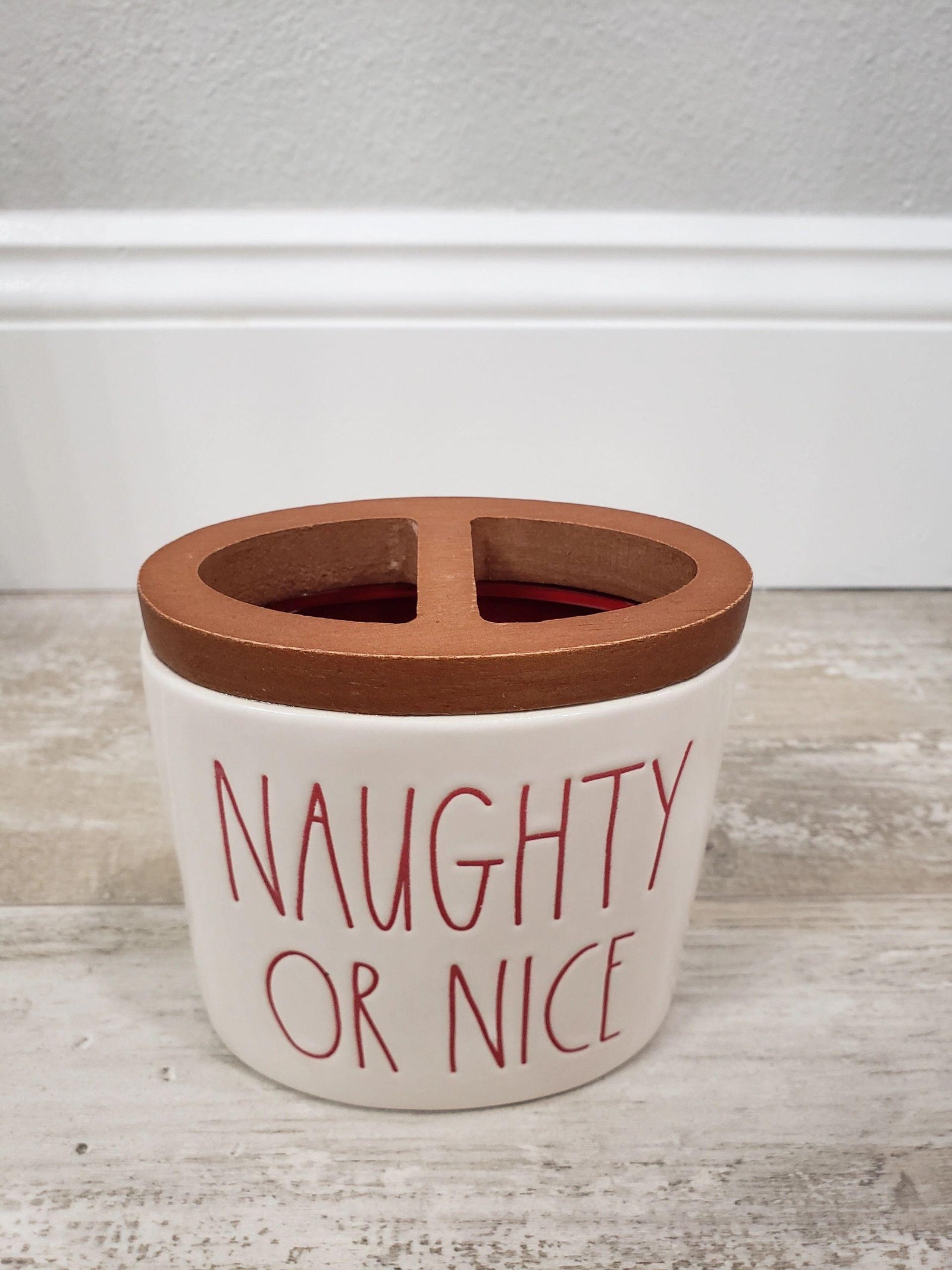Rae Dunn "Naughty Or Nice" Toothbrush Holder Holiday Collection