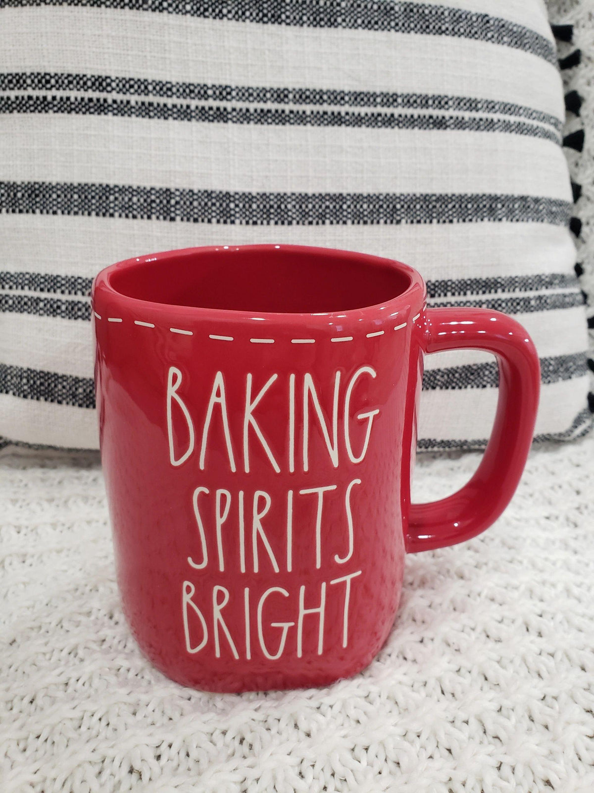 Rae Dunn &quot;Baking Spirits Bright&quot; Red Mug Holiday Collection