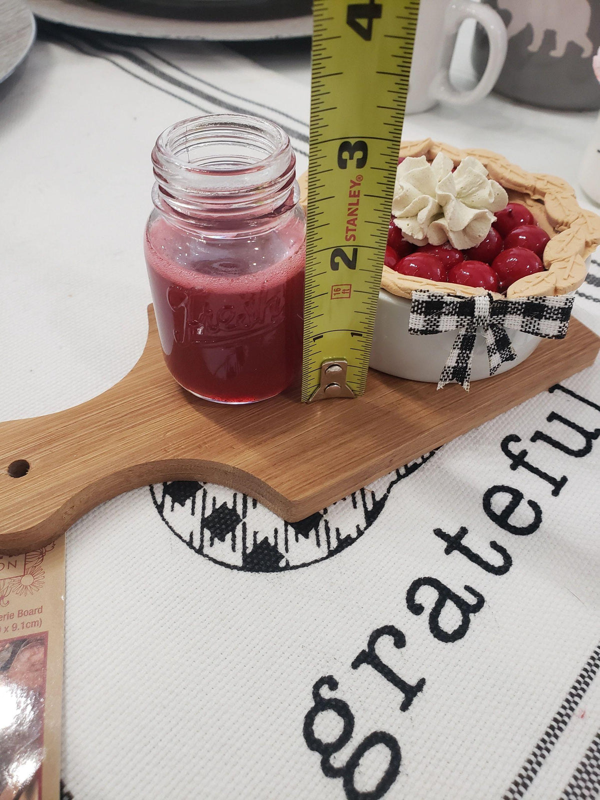 Pip Posh Design Faux Sweet Décor Mini Cherri Pie and Jam Bundle Set of 3