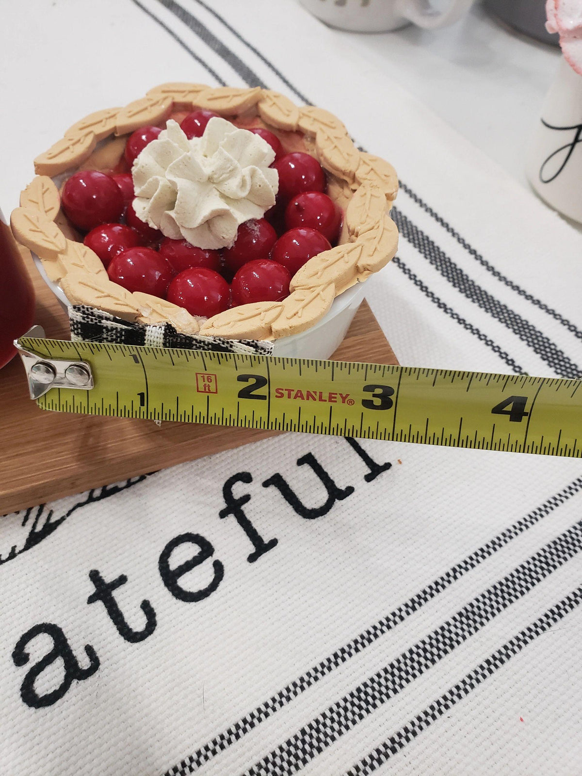 Pip Posh Design Faux Sweet Décor Mini Cherri Pie and Jam Bundle Set of 3