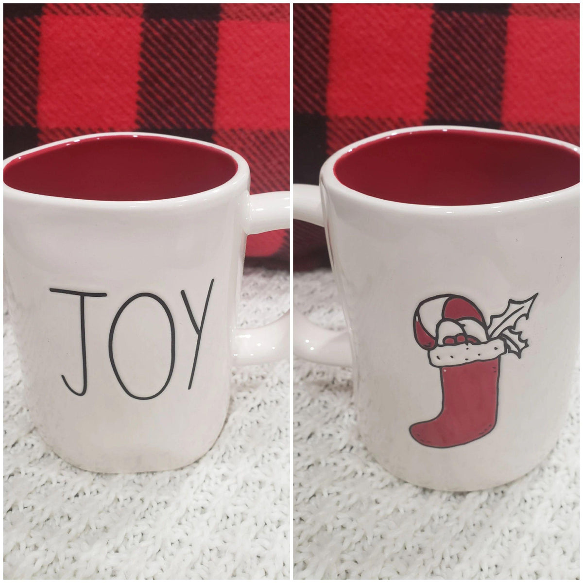 Rae Dunn &quot;Joy&quot; Double Sided Holiday Mug Collection