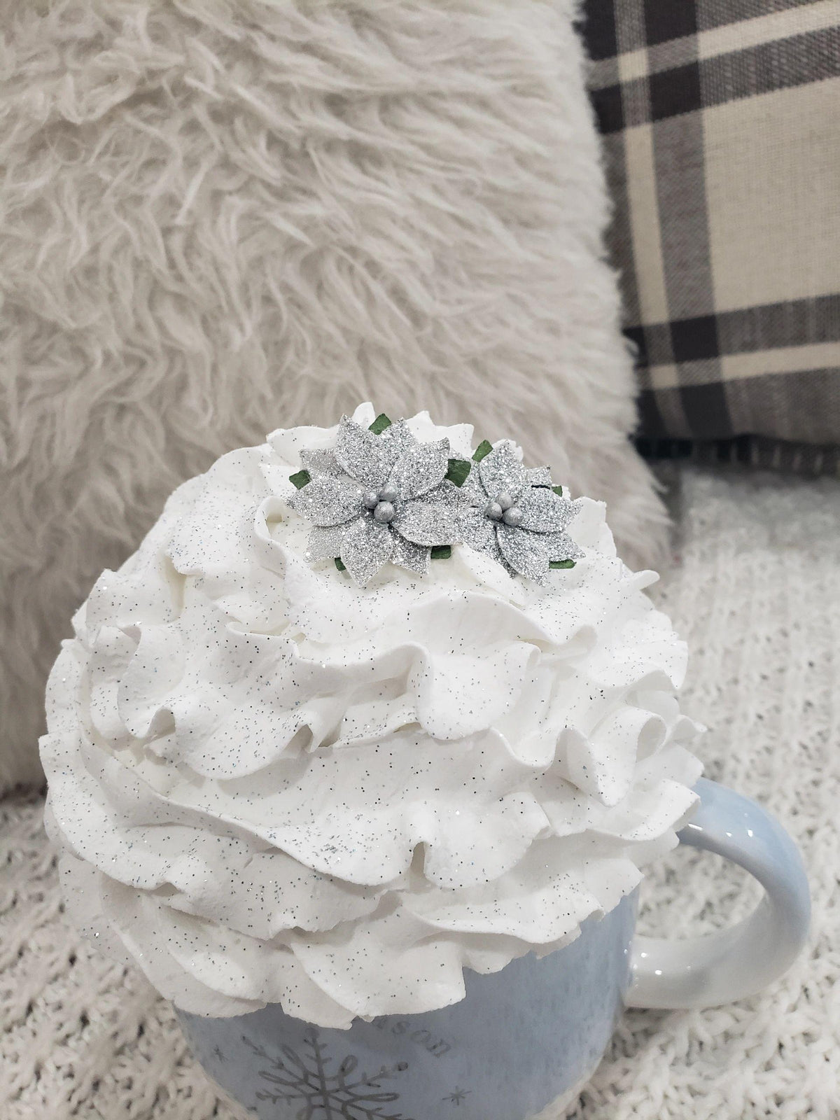 Pip Posh Design Faux Sweet Décor &quot;Tis The Season To Sparkle&quot; Mug and Whipped Topper Holiday Collection