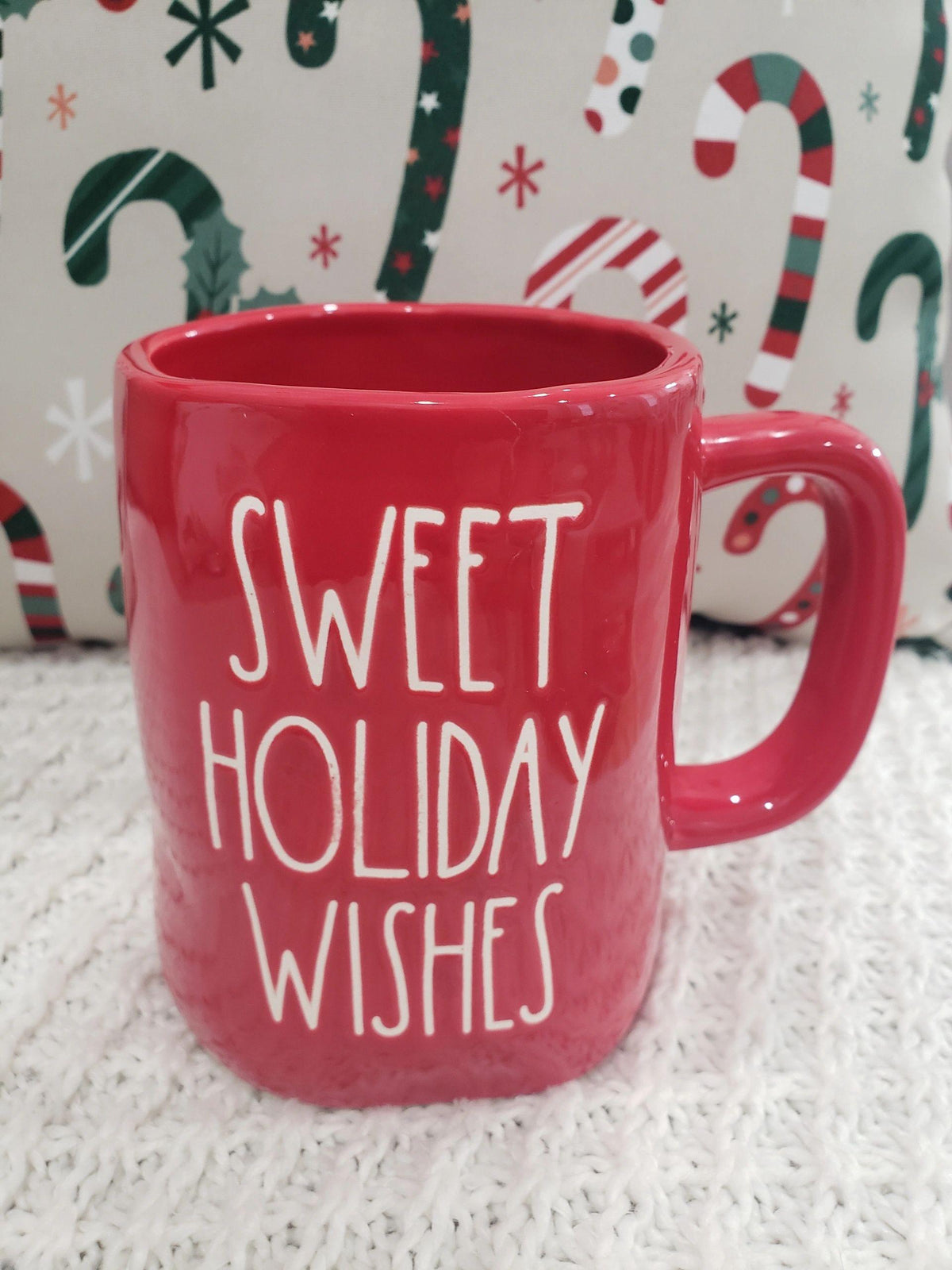 Rae Dunn &quot;Sweet Holiday Wishes&quot; Red Holiday Mug Collection