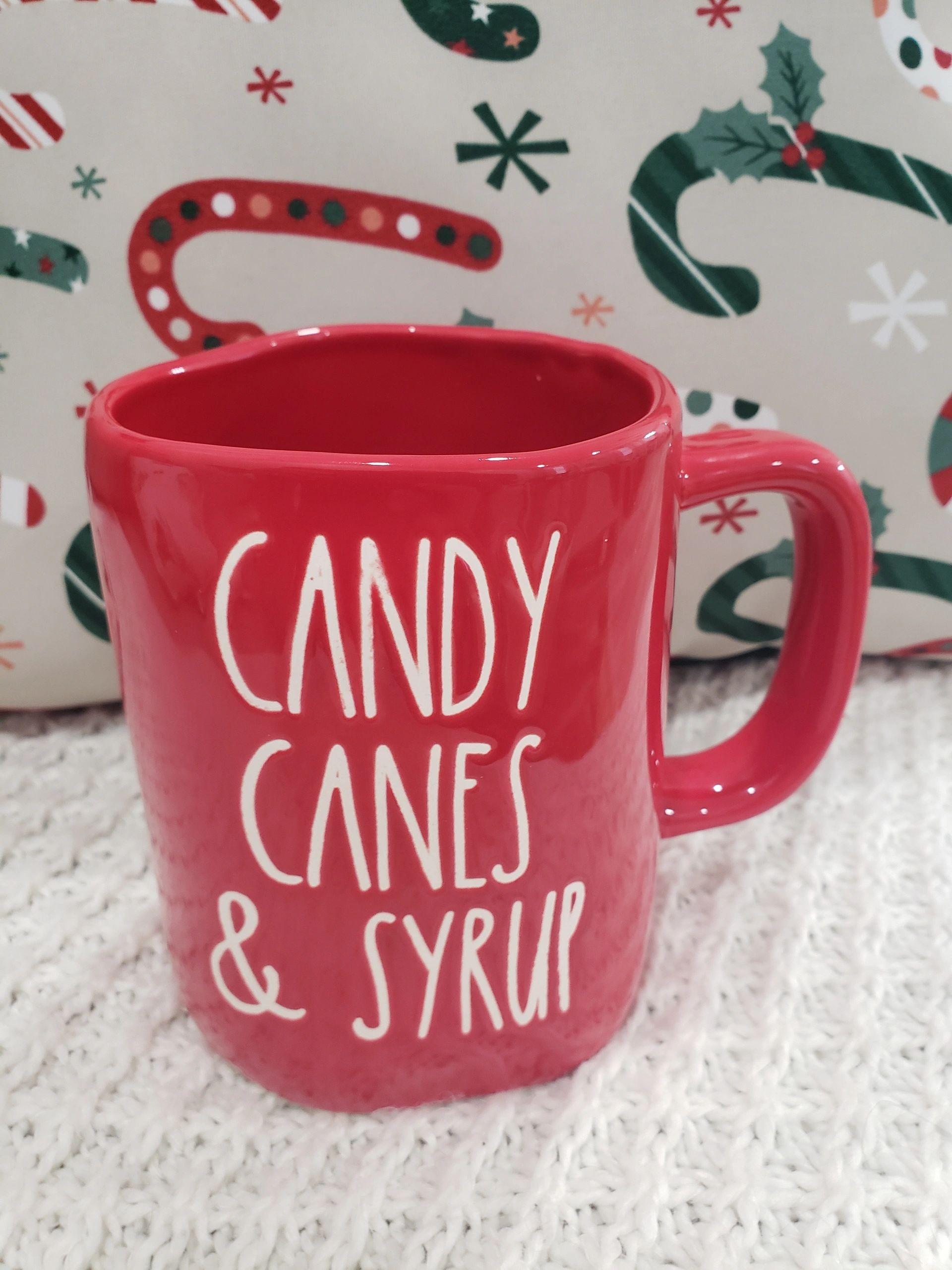 Rae Dunn "Candy Canes & Syrup" Red Holiday Mug Collection