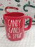 Rae Dunn "Candy Canes & Syrup" Red Holiday Mug Collection