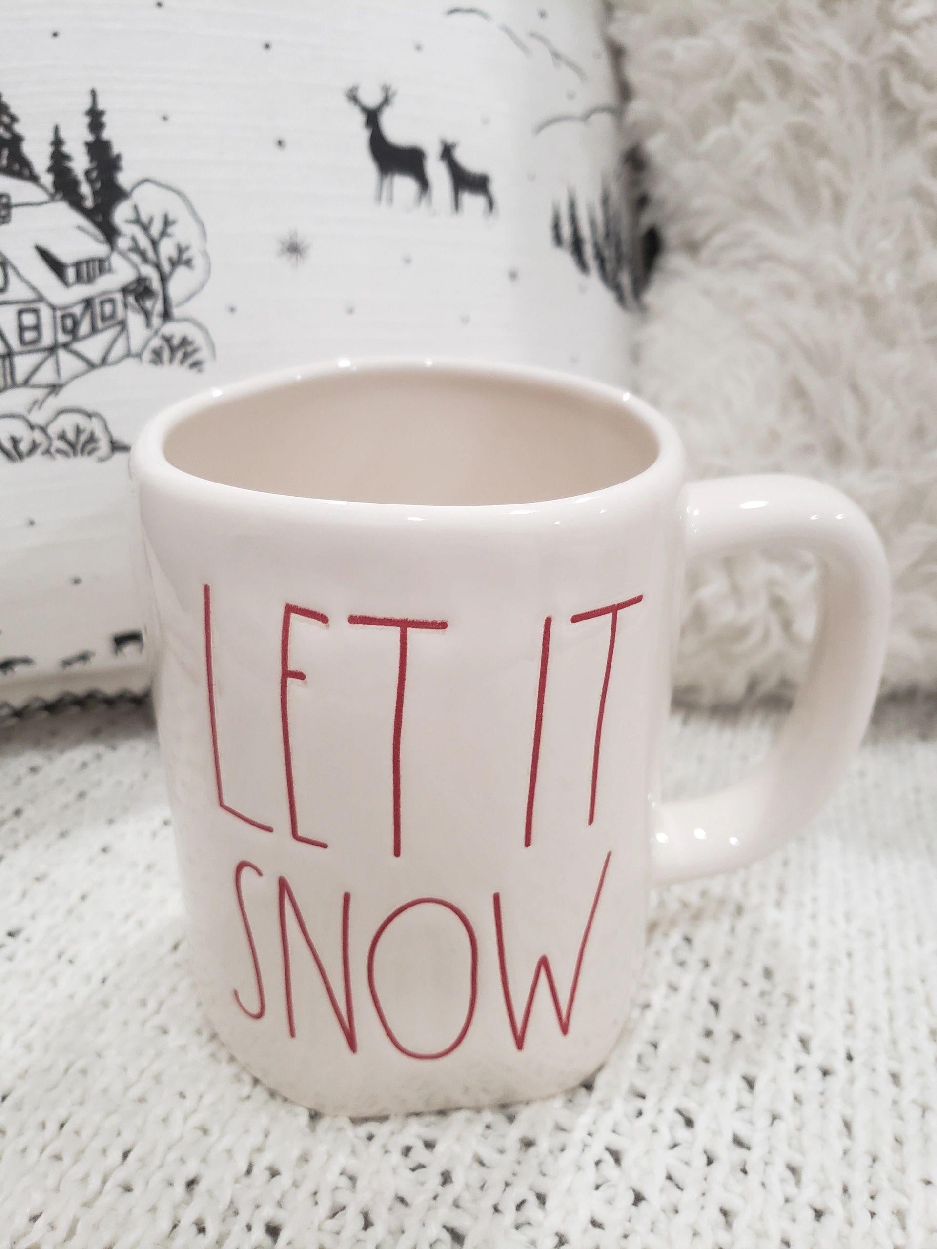 Rae Dunn " Let It Snow" White Mug Holiday Collection