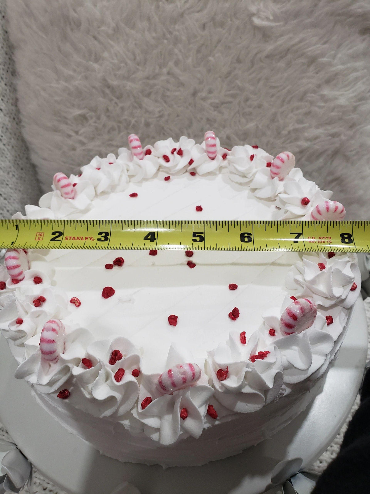 Pip Posh Design Faux Sweet Décor Vanilla Peppermint Cake Holiday Collection