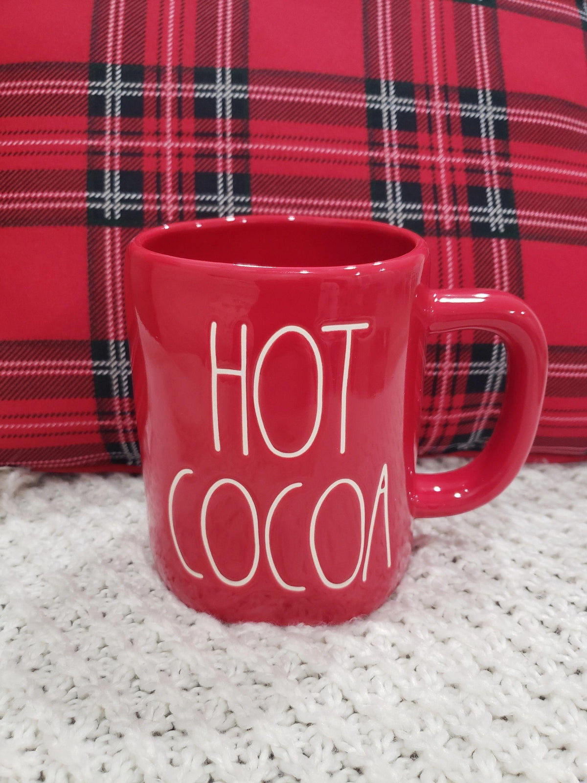 Rae Dunn &quot;Hot Cocoa&quot; Red Mug Holiday Collections