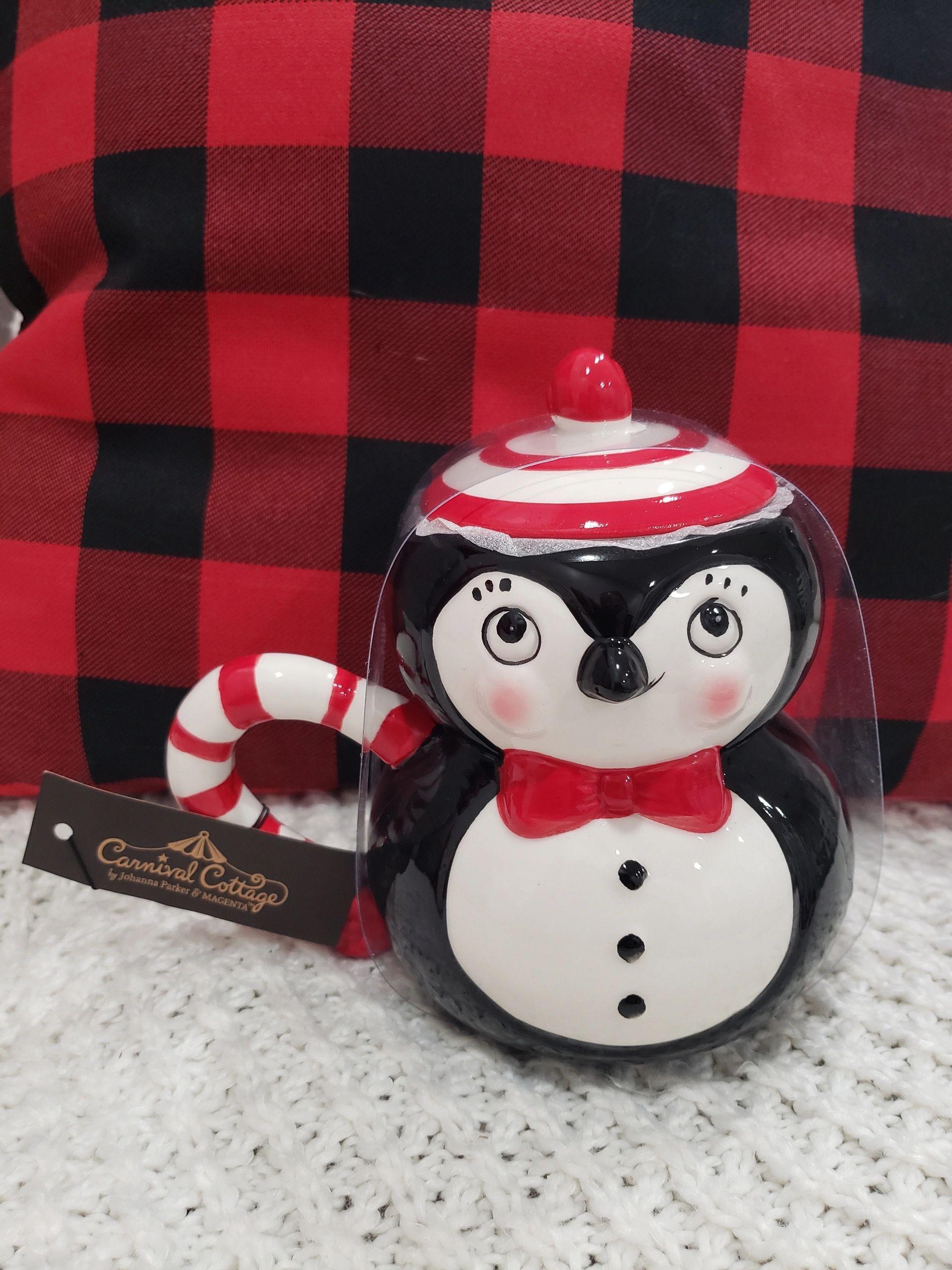 Johanna Parker Penguin Holiday Mug and Lid Warmer Holiday Collection