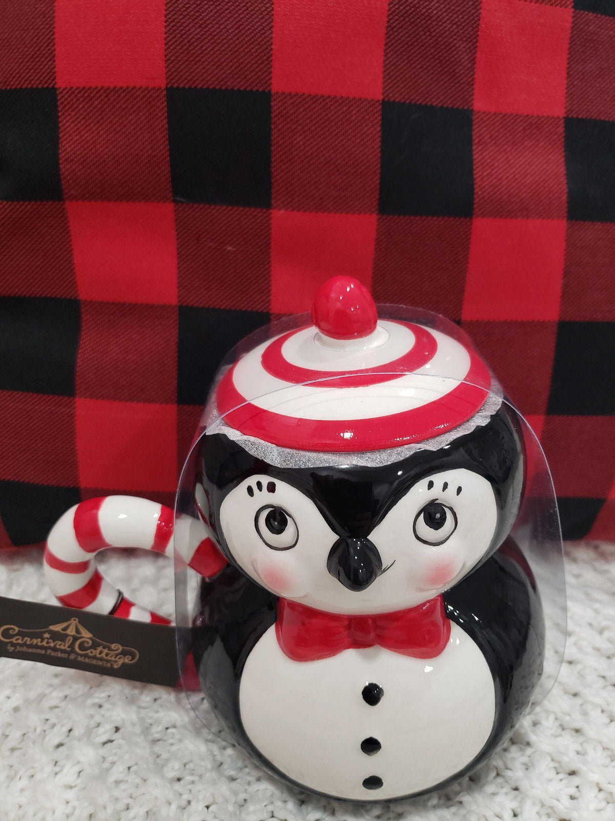 Johanna Parker Penguin Holiday Mug and Lid Warmer Holiday Collection