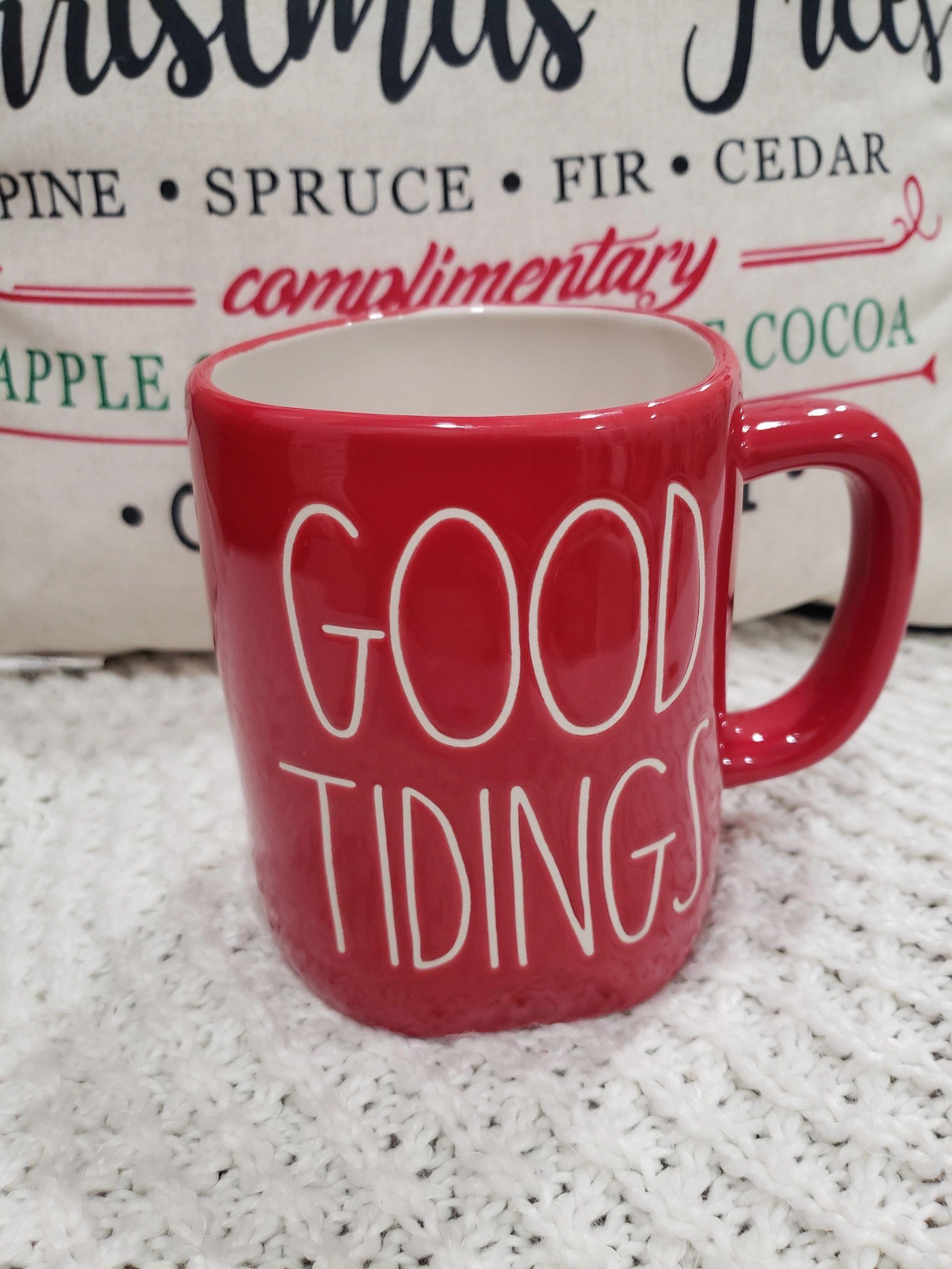 Rae Dunn "Good Tidings" Red Holiday Mug Collection