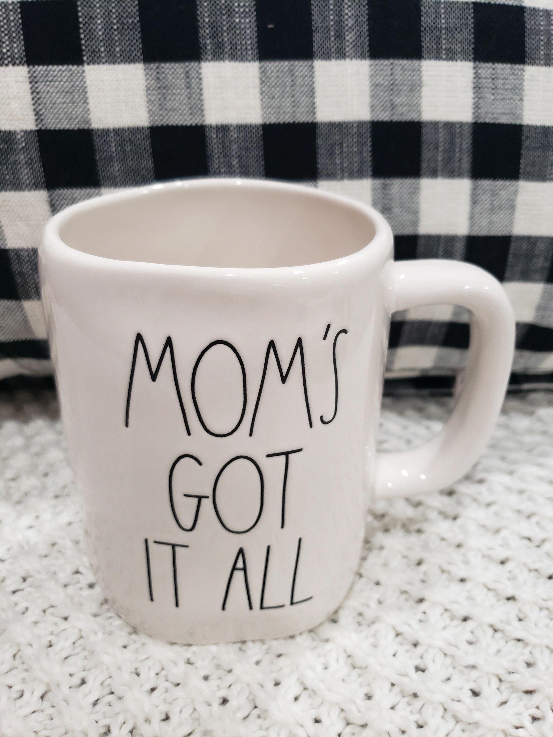 Rae Dunn "Mom's Got It All" White Mug Collection