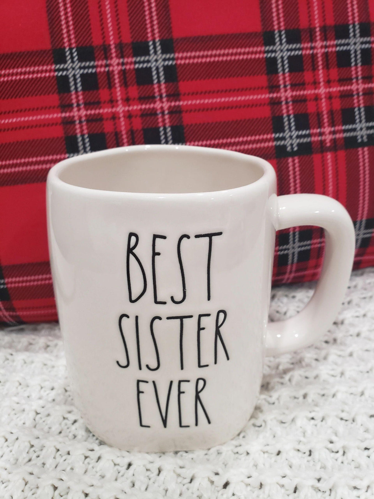 Rae Dunn &quot;Best Sister Ever&quot; White Mug Collection
