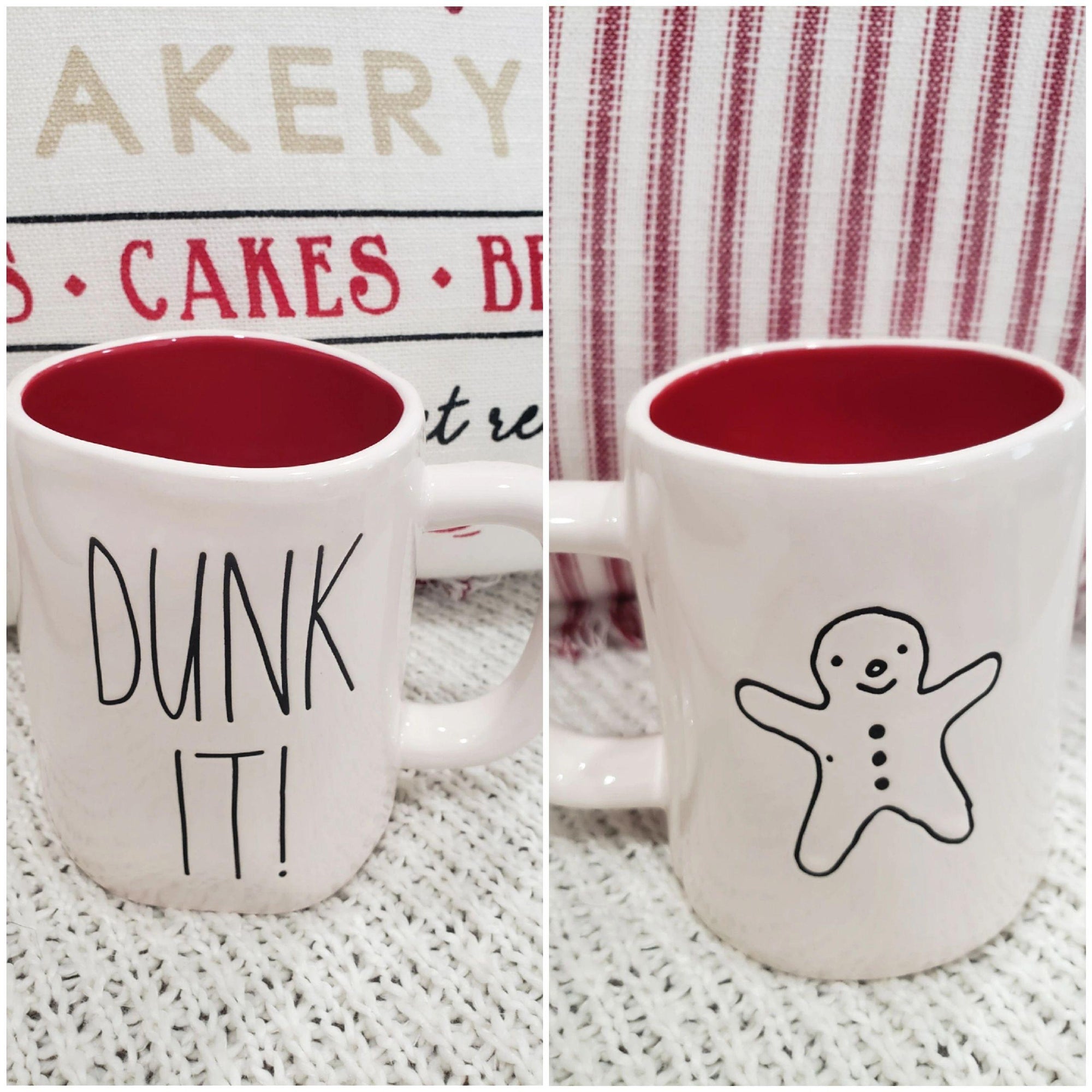 Rae Dunn "Dunk It!" Double Sided Mug  Holiday Collection