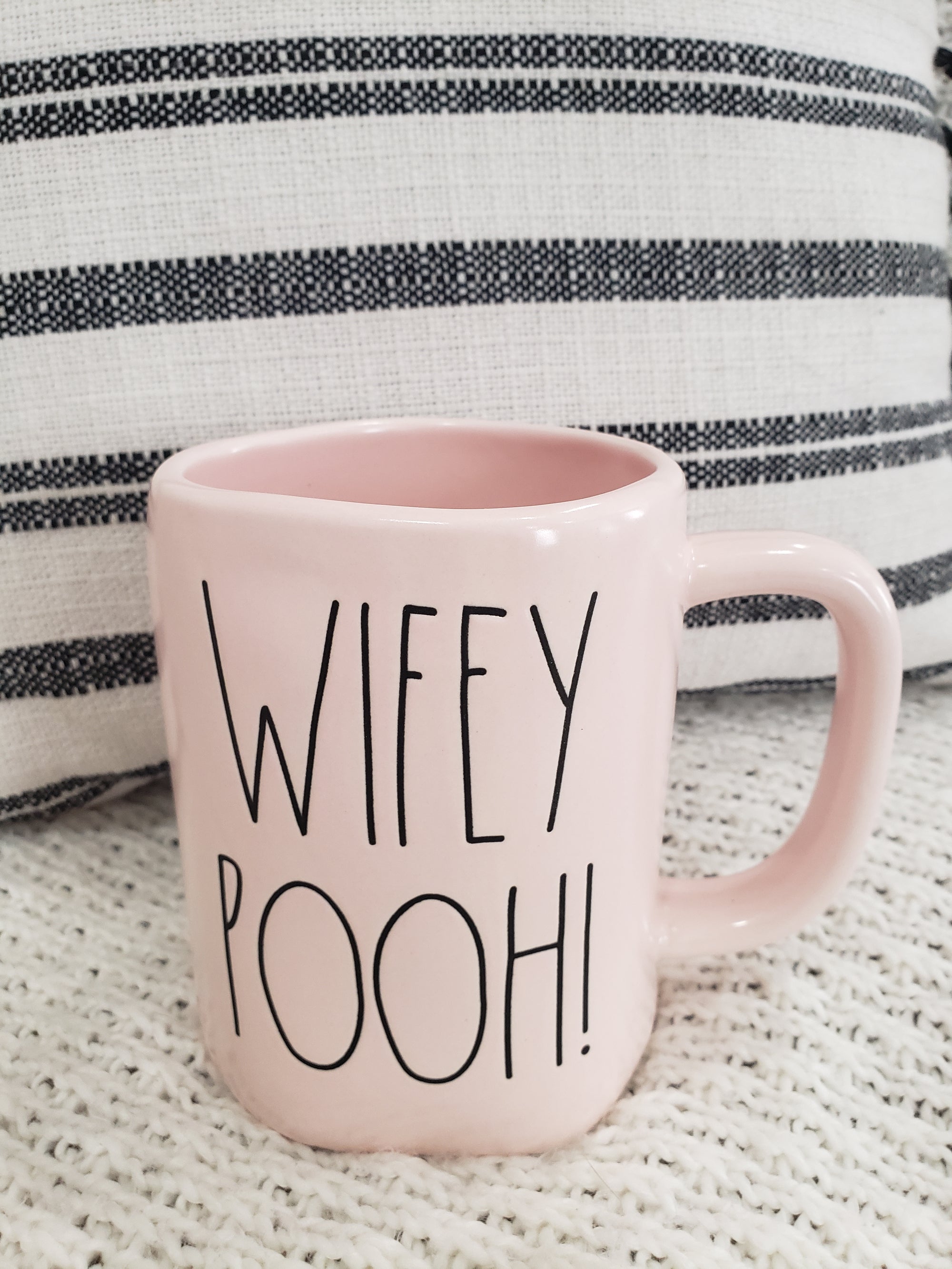 Rae Dunn "Wifey Pooh!" Powder Pink Mug Collection