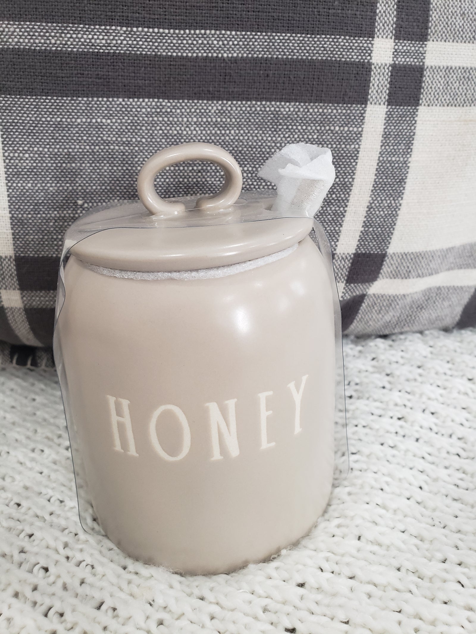 Rae Dunn "Honey" Grey Honey Jar Studio Collection