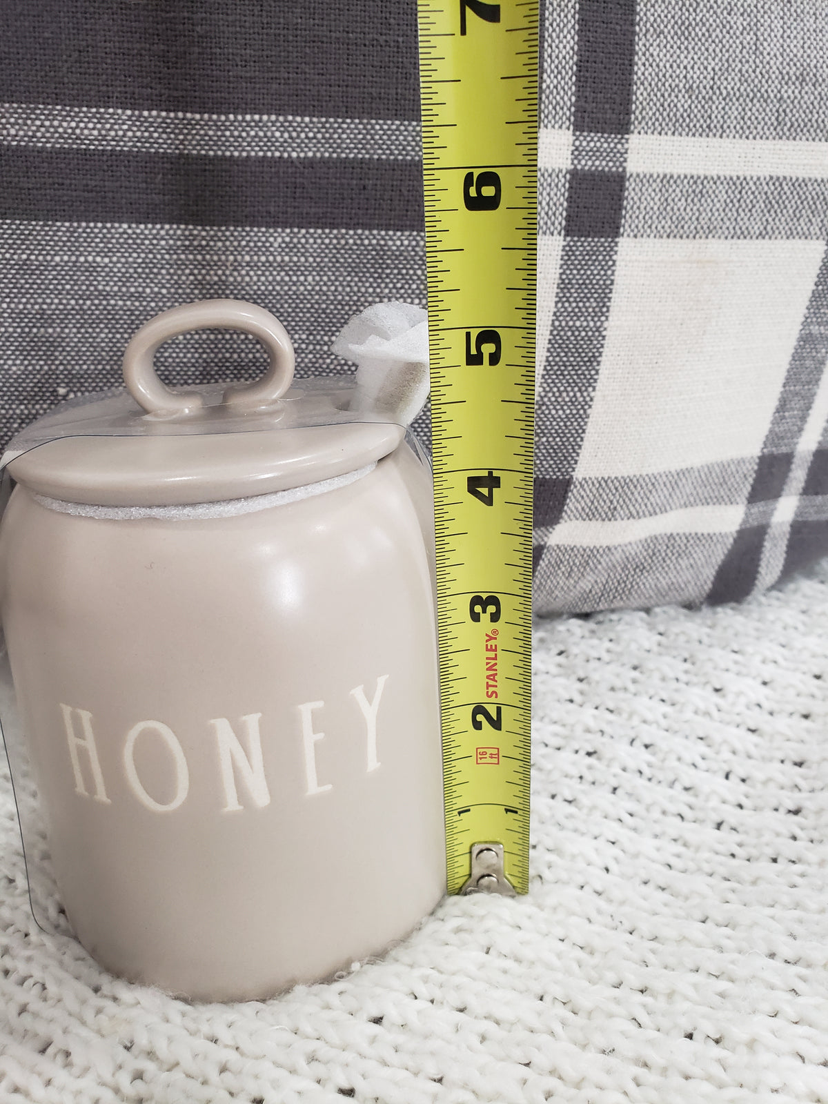 Rae Dunn &quot;Honey&quot; Grey Honey Jar Studio Collection