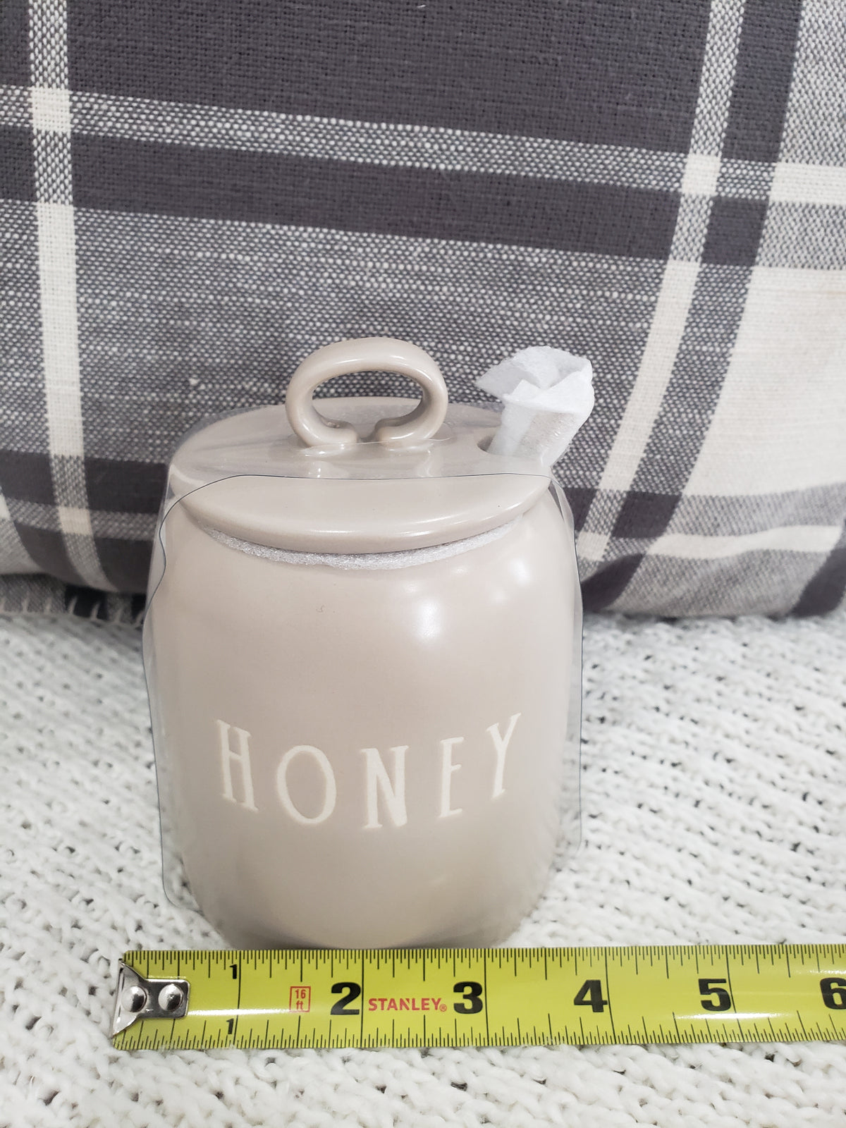 Rae Dunn &quot;Honey&quot; Grey Honey Jar Studio Collection