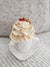 Pip Posh Design's Faux Sweet Décor Mini White Tea Cup & Whipped Ivory Topper Collection