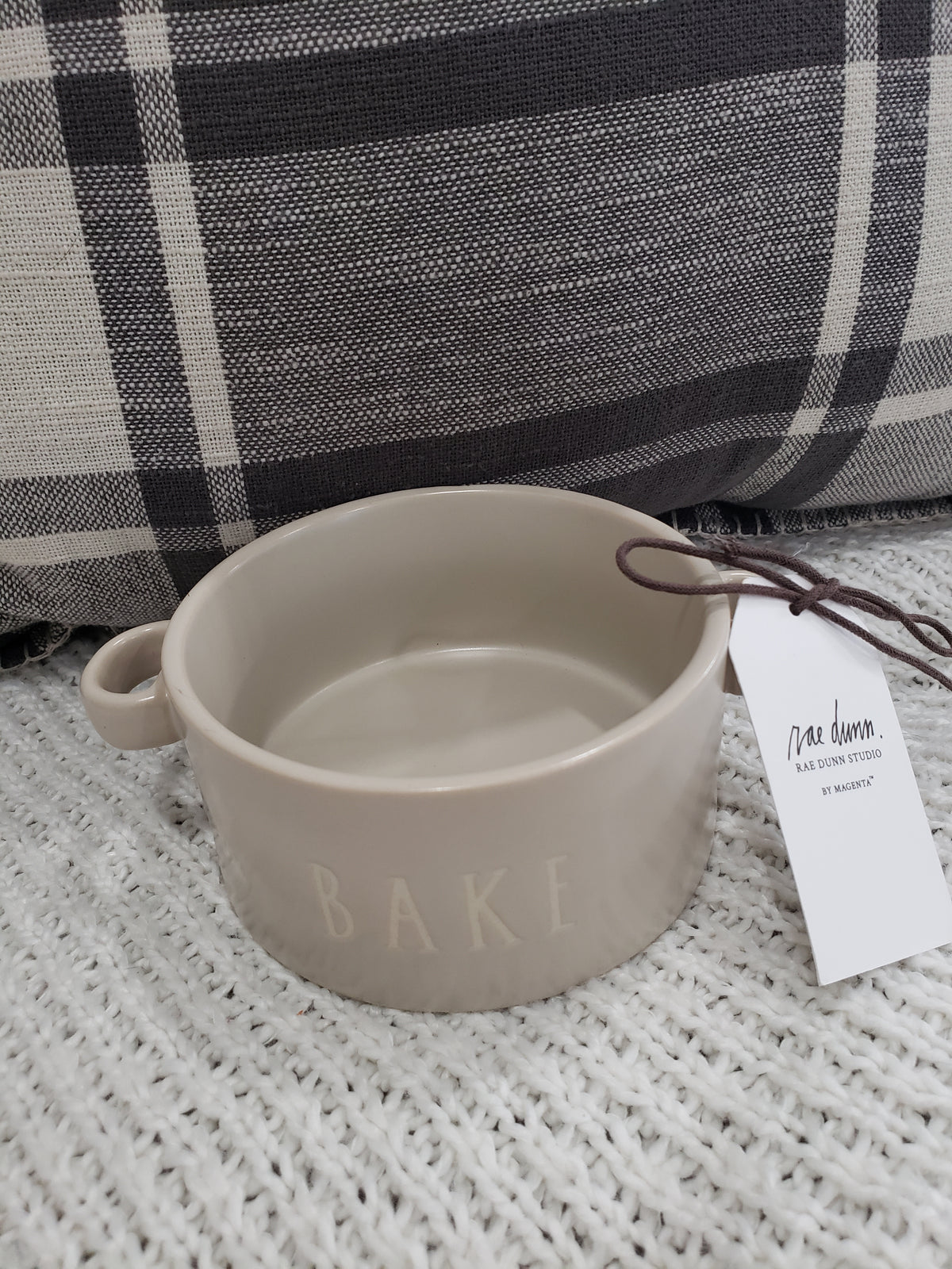 Rae Dunn &quot;Bake&quot; Ceramic Soufflé Dish Studio Collection