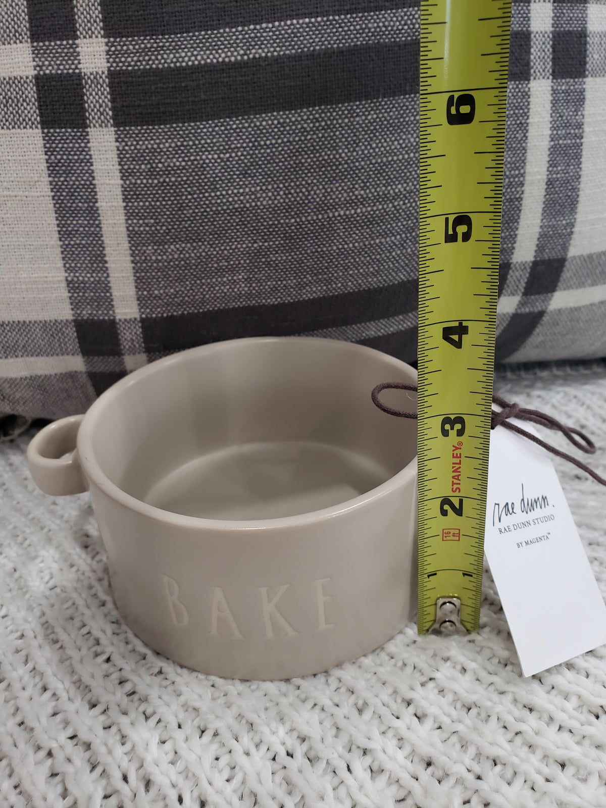 Rae Dunn &quot;Bake&quot; Ceramic Soufflé Dish Studio Collection