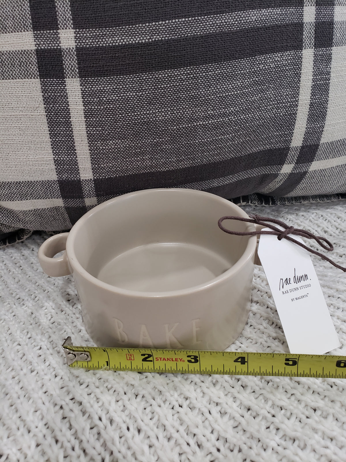 Rae Dunn &quot;Bake&quot; Ceramic Soufflé Dish Studio Collection