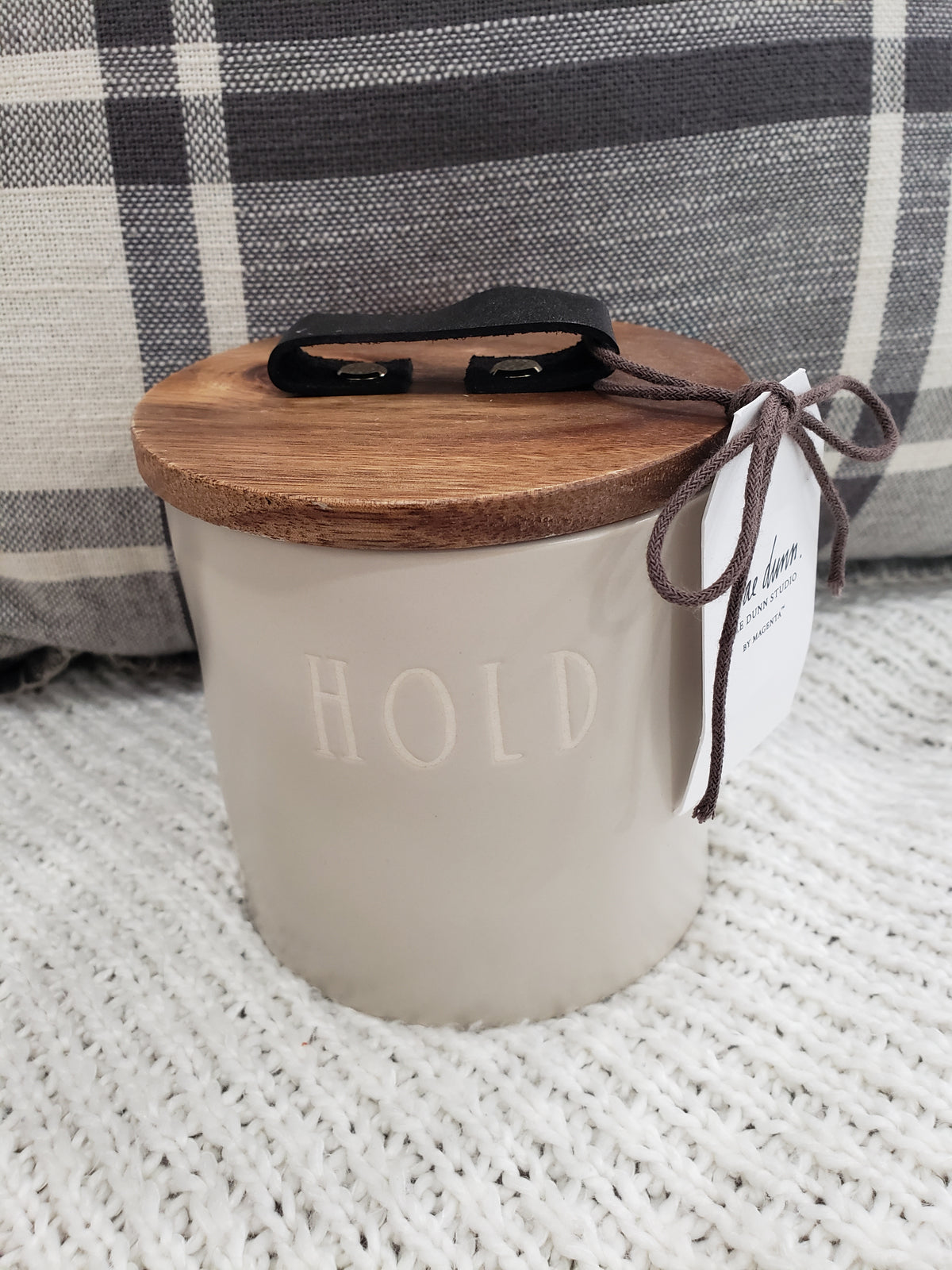 Rae Dunn &quot;Hold&quot; Gray Cellar Studio Collection