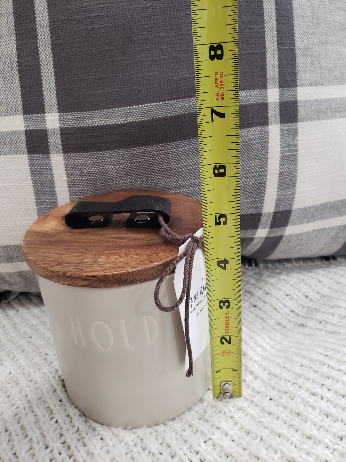 Rae Dunn &quot;Hold&quot; Gray Cellar Studio Collection