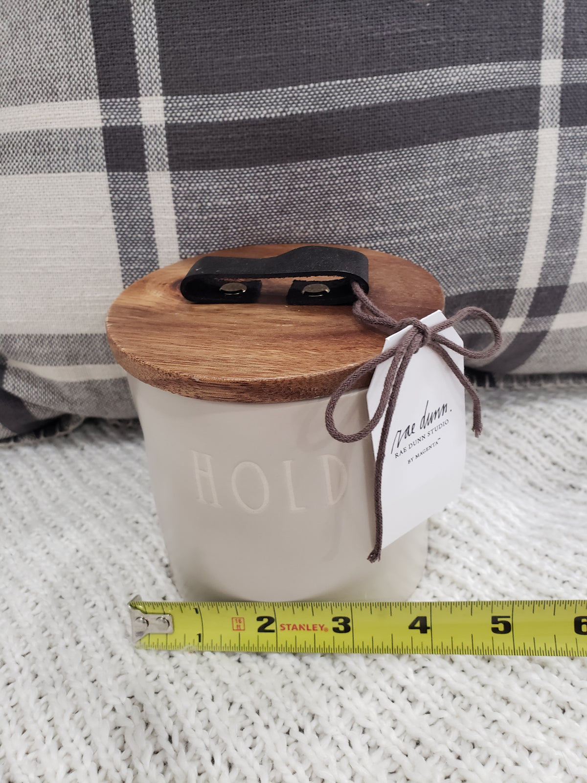 Rae Dunn &quot;Hold&quot; Gray Cellar Studio Collection