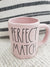 Rae Dunn " Perfect Match" Powder Pink Mug Collection