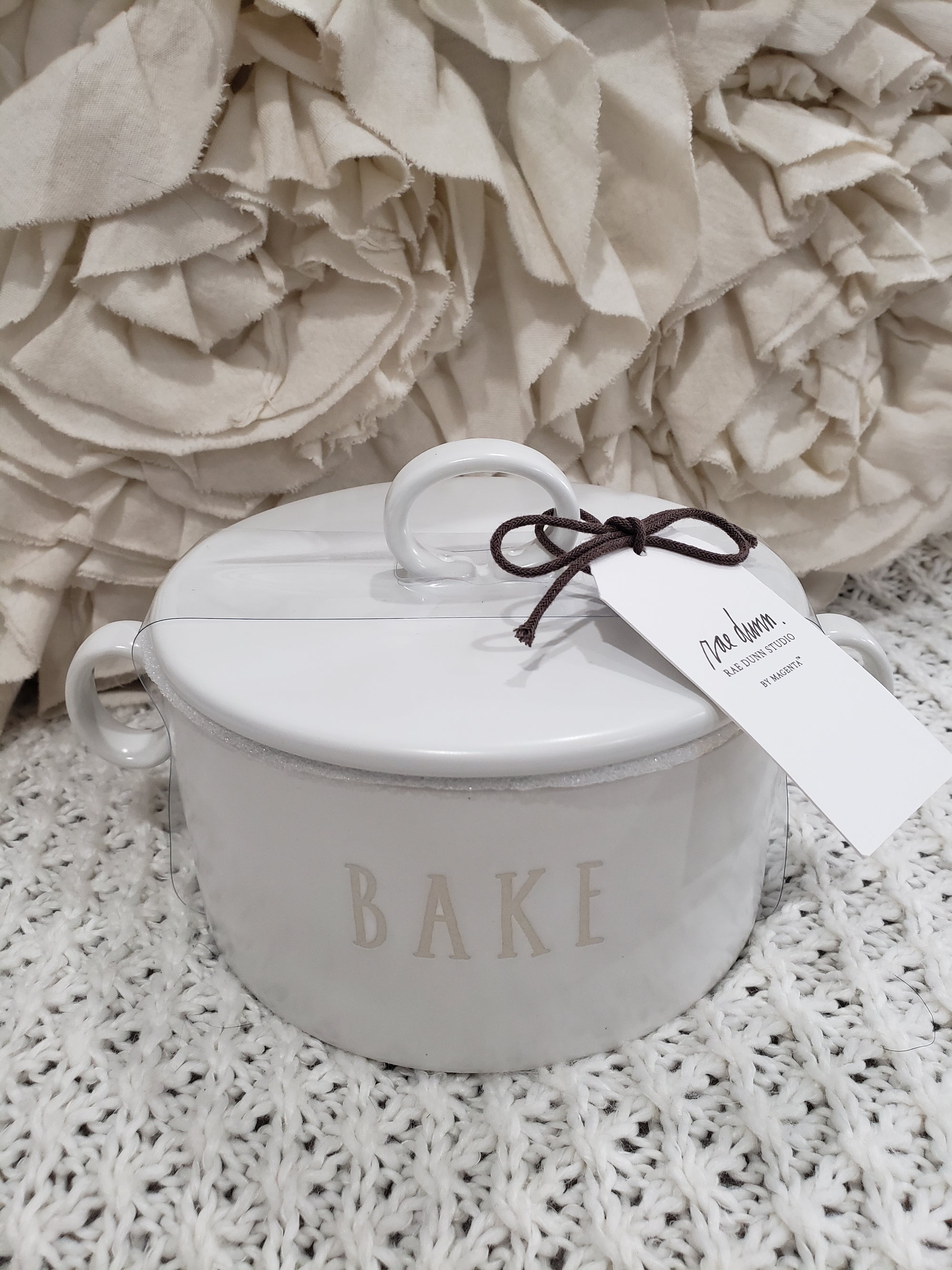 Rae Dunn "Bake" White Dish Studio Collection